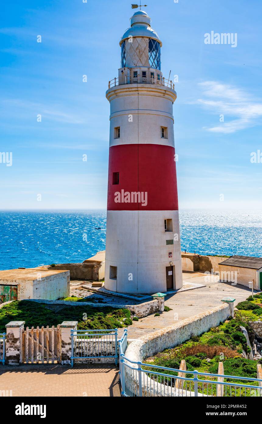 Europa point Lighthouse à Gibraltar, Royaume-Uni Banque D'Images