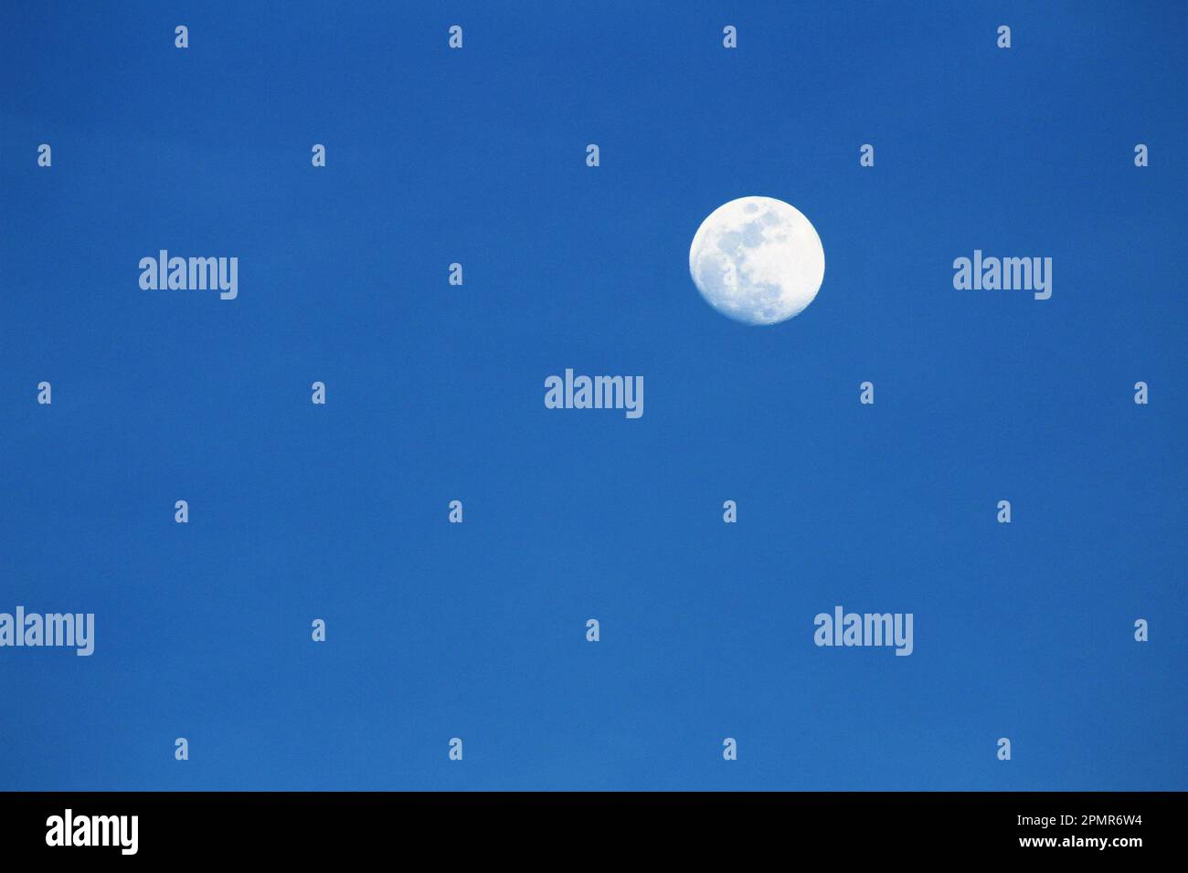 Lune dans le ciel d'été Banque D'Images