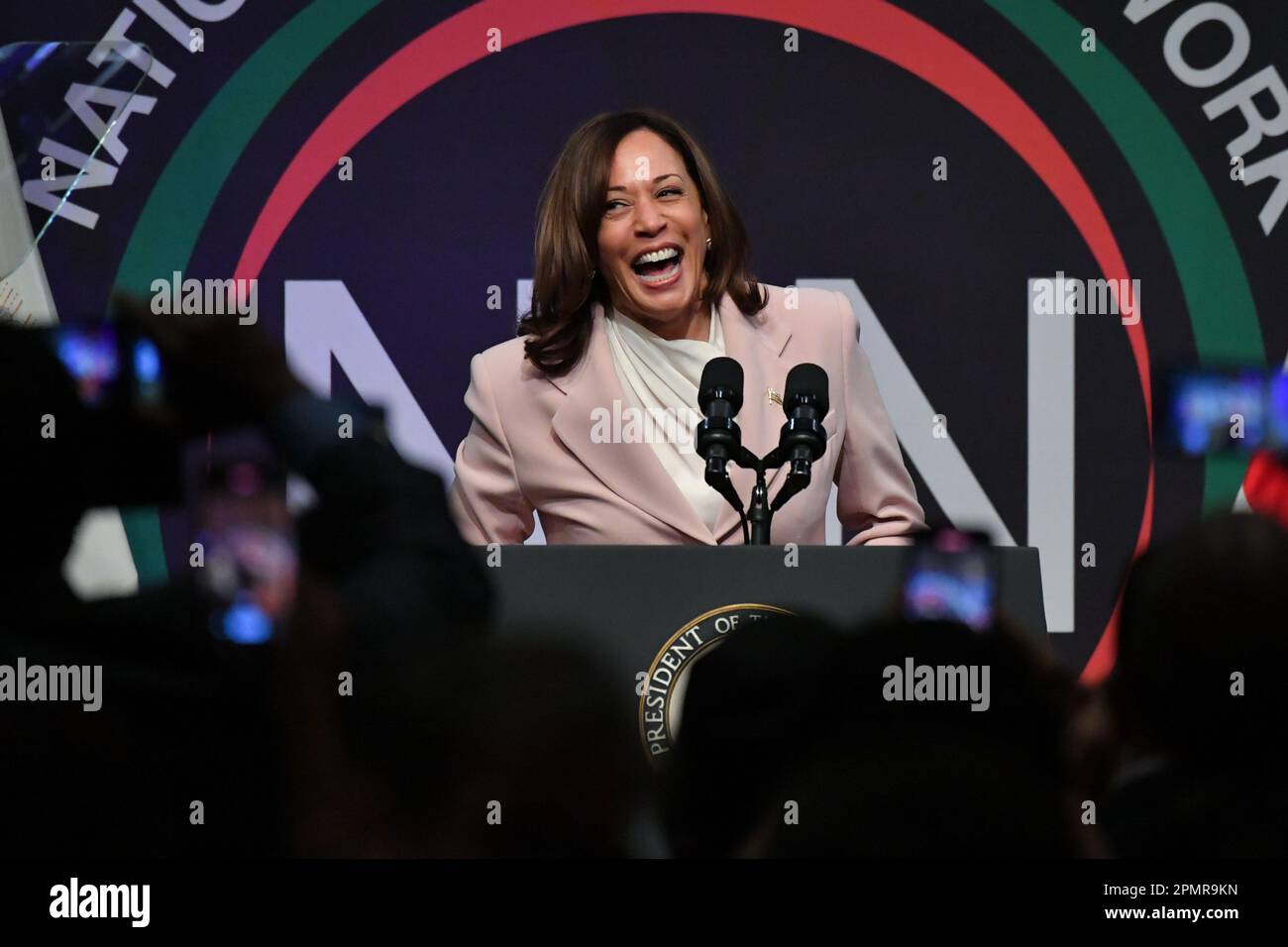 Le vice-président Kamala Harris s'exprime à la conférence du réseau ...