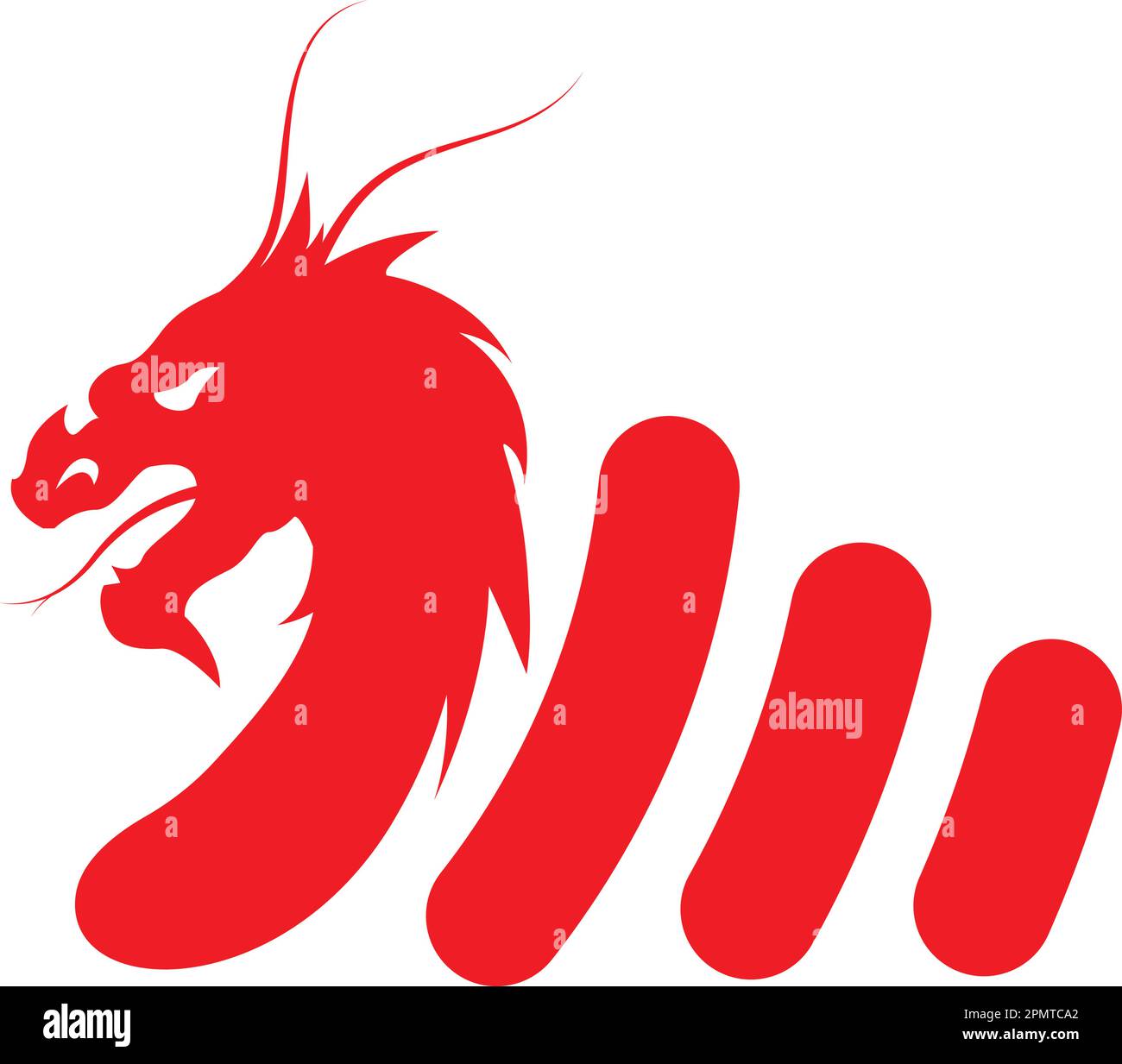 modèle d'illustration vectoriel du logo dragon head Illustration de Vecteur