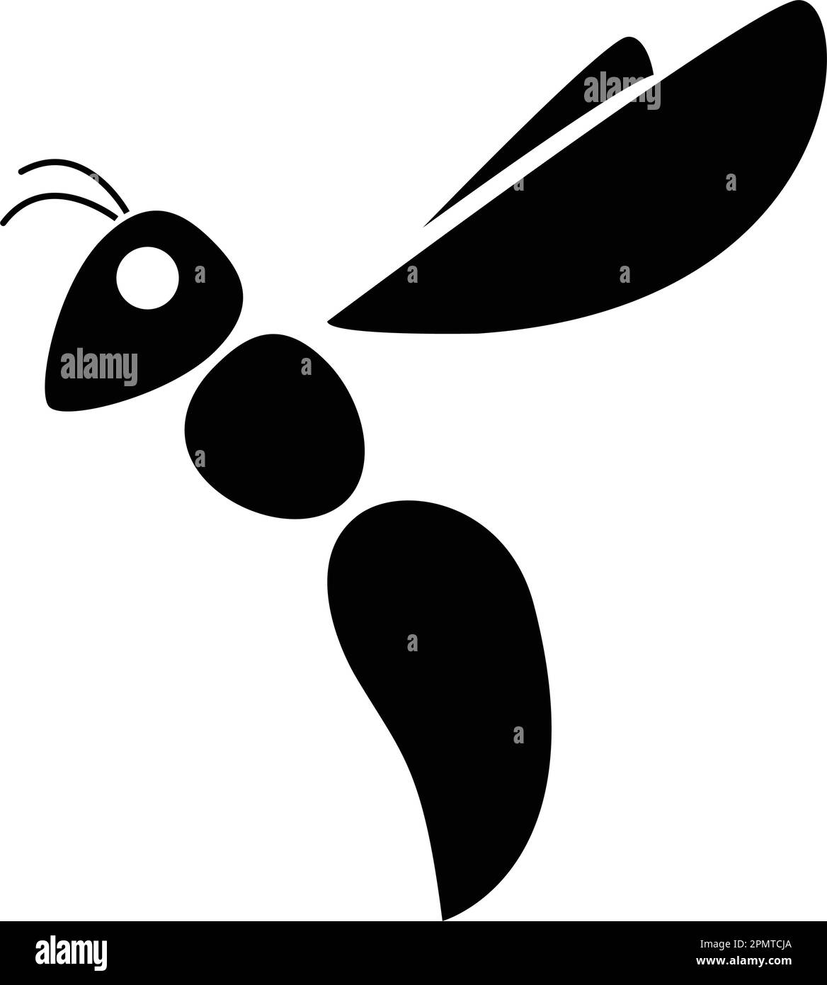modèle d'icône de logo wasp vectoriel Illustration de Vecteur