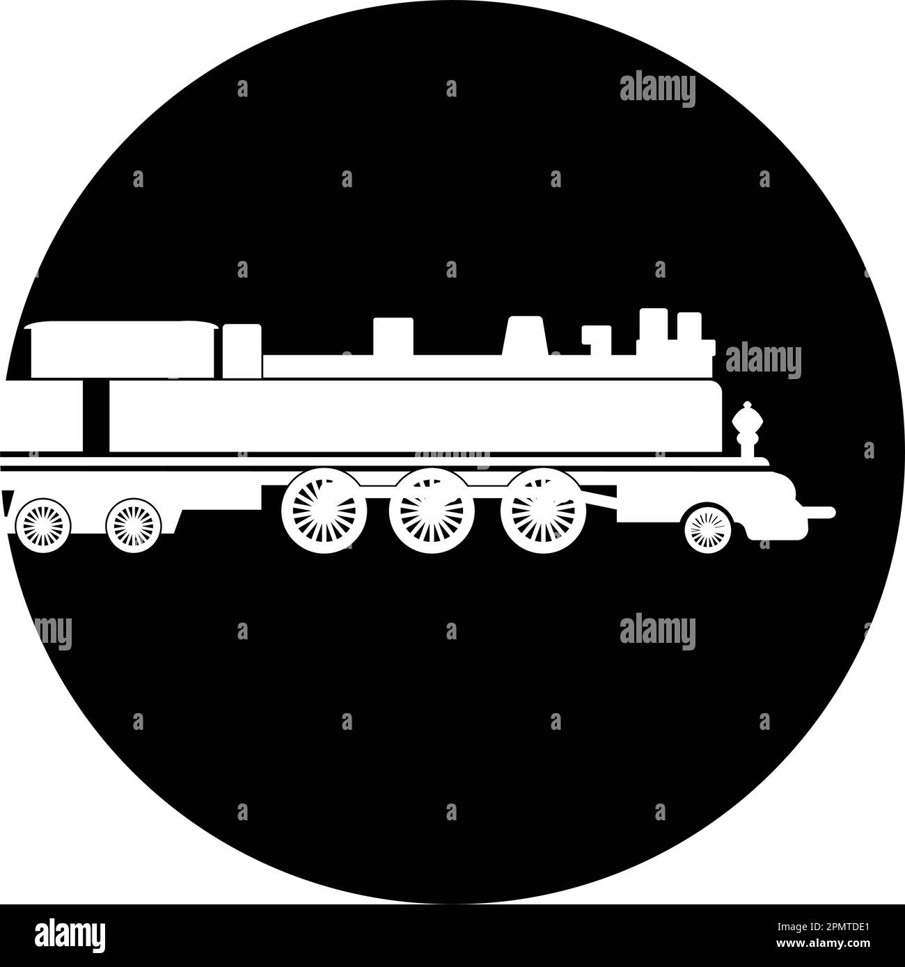 illustration vectorielle de l'icône de locomotive à vapeur Illustration de Vecteur