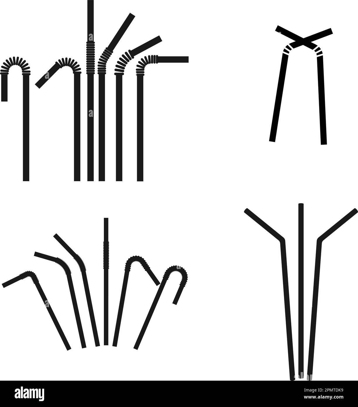 illustration vectorielle icône de paille Illustration de Vecteur