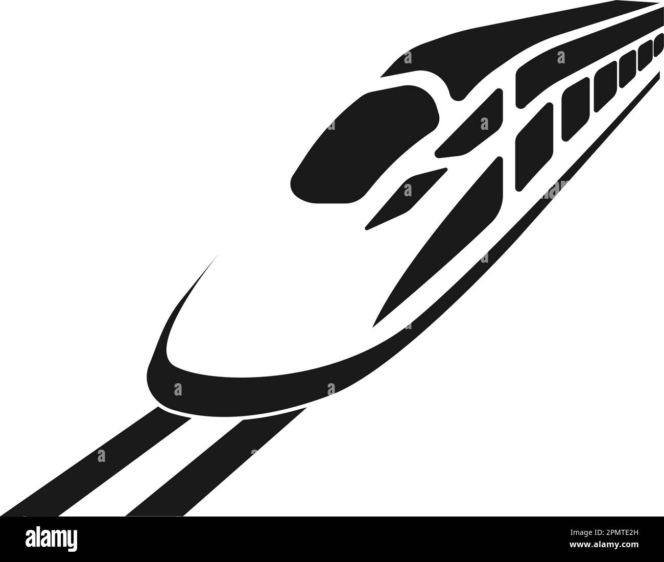 design d'illustration vectoriel d'icône de train rapide Illustration de Vecteur
