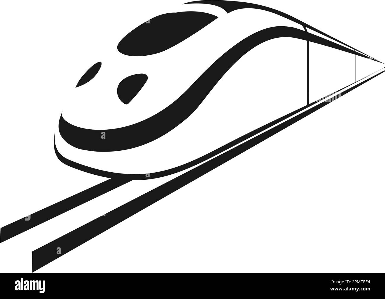 design d'illustration vectoriel d'icône de train rapide Illustration de Vecteur