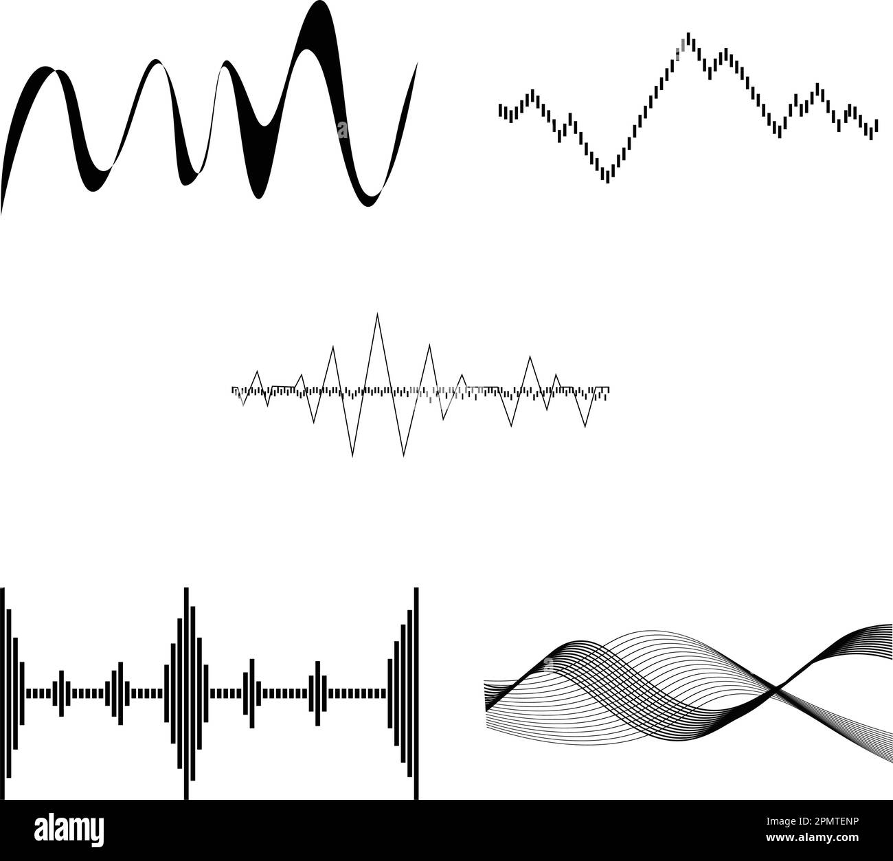 motif d'illustration d'icône de spectre d'ondes sonores Illustration de Vecteur