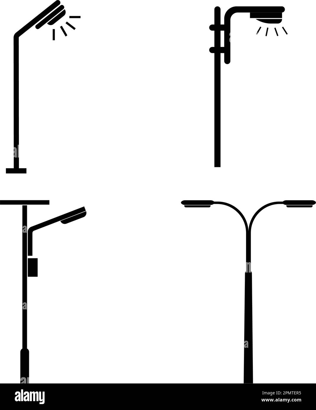 motif d'illustration de l'icône de la lampe d'éclairage de rue Illustration de Vecteur