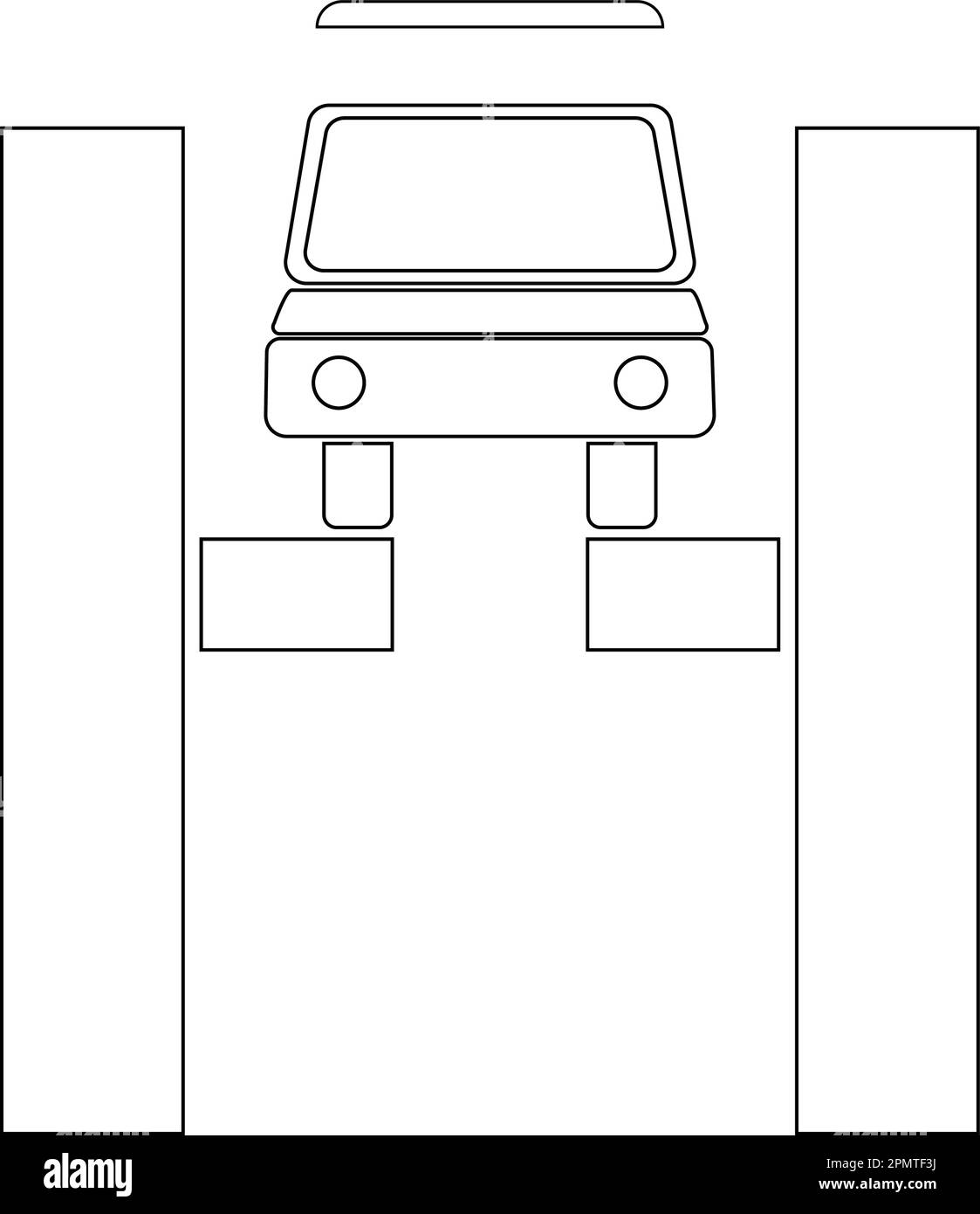 illustration vectorielle de l'icône hydraulique de levage de voiture Illustration de Vecteur