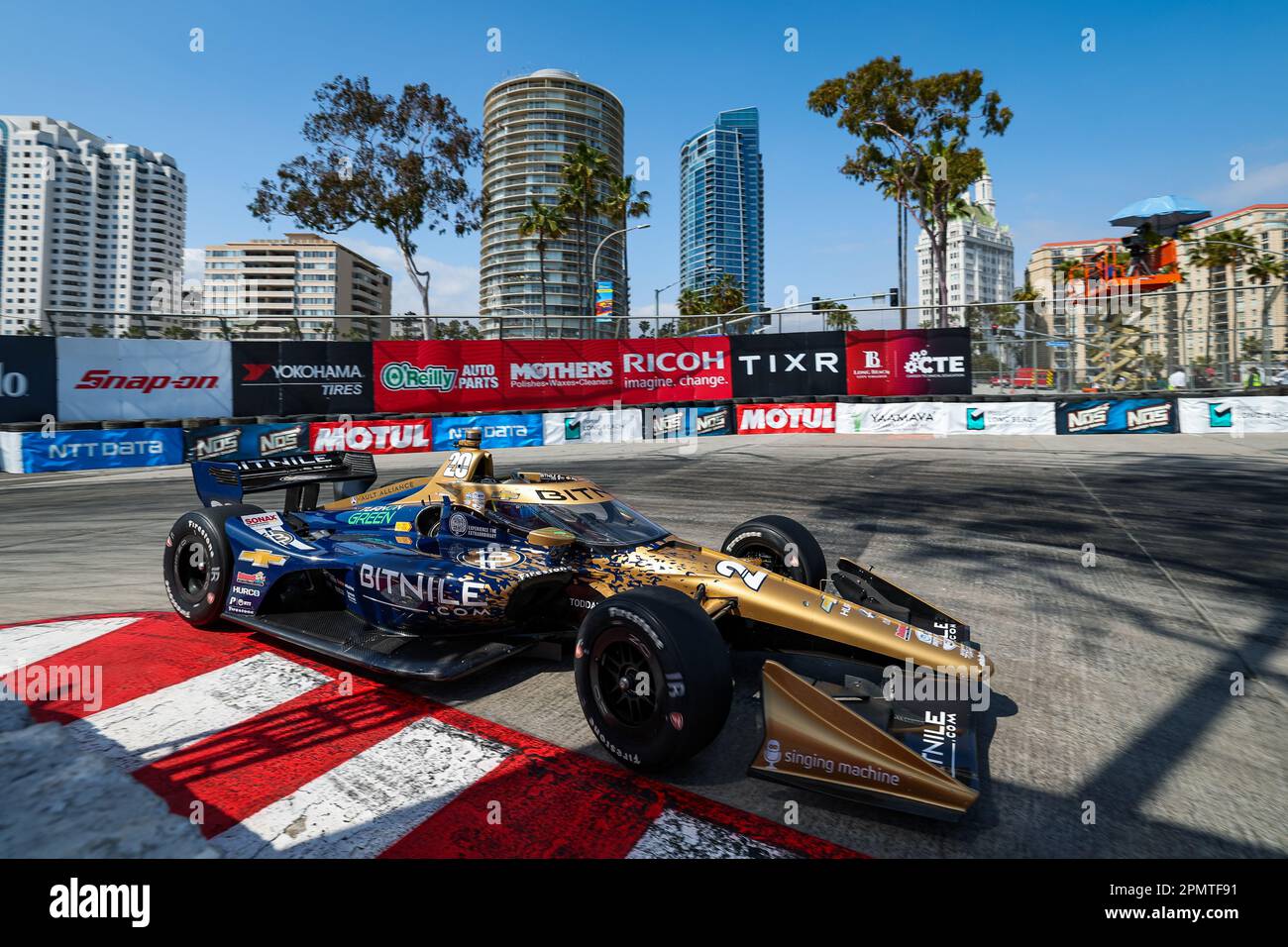 Long Beach, États-Unis. 14th avril 2023. 20 DALY Conor (états-unis), Ed Carpenter Racing, Dallara IR18 Chevrolet, action pendant le Grand Prix Acura de long Beach 2023, 3rd ronde de 2023 NTT IndyCar Series, de 14 avril à 16, 2023 dans les rues de long Beach, à long Beach, Californie, Etats-Unis d'Amérique - photo Florent Gooden/DPPI crédit: DPPI Media/Alay Live News Banque D'Images