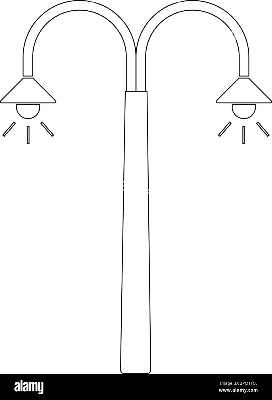 motif d'illustration de l'icône de la lampe d'éclairage de rue Illustration de Vecteur