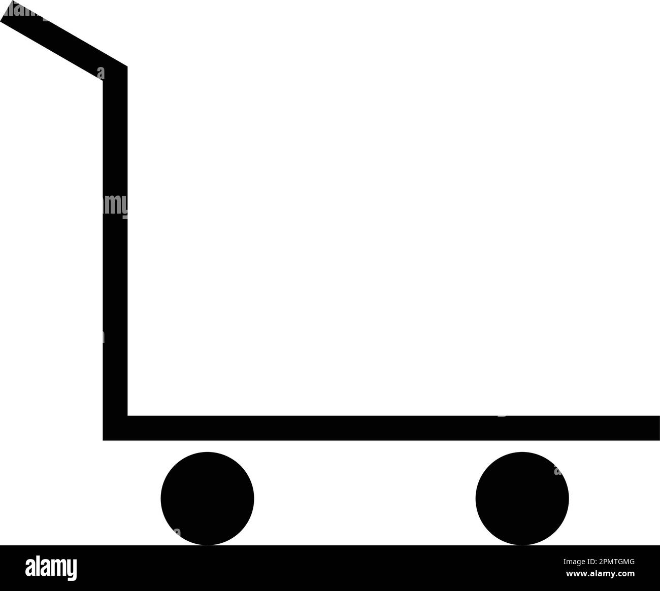 icône chariot à main, modèle de conception vectoriel d'illustration de bagages. Illustration de Vecteur