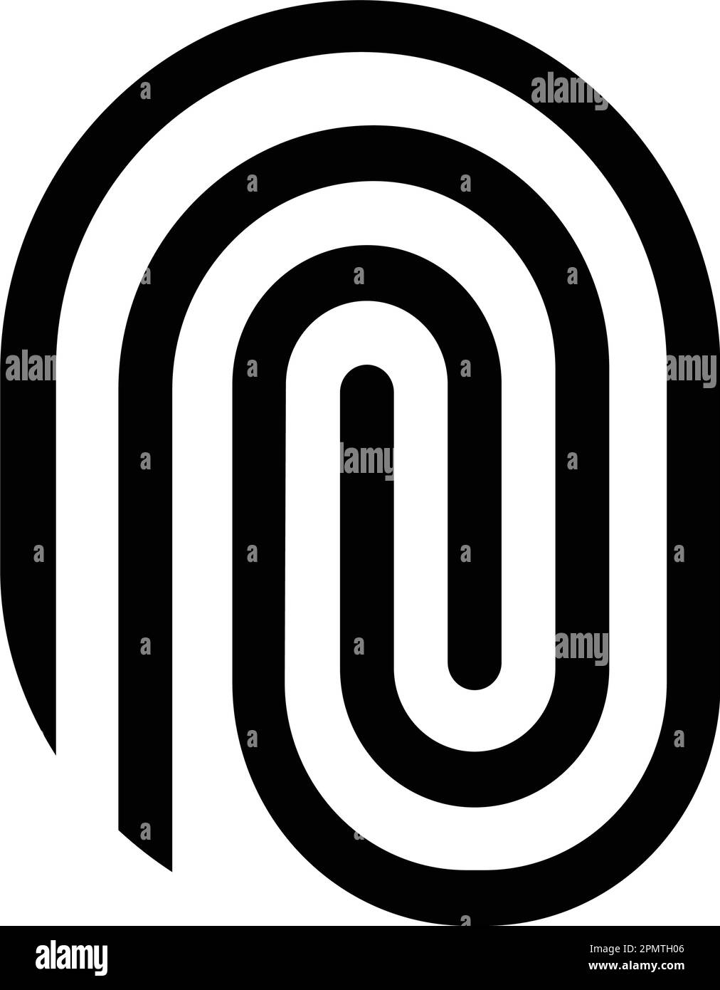 illustration vectorielle du logo de la sonde d'empreintes digitales Illustration de Vecteur