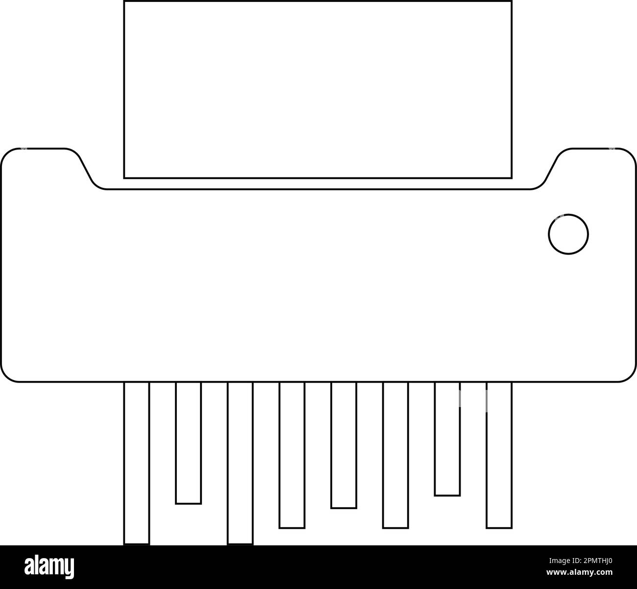 Icône de la machine à déchiqueter.motif vectoriel du logo Illustration de Vecteur