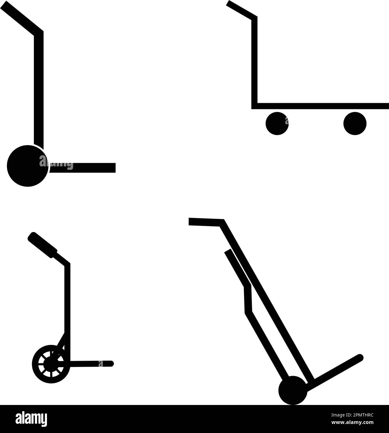 icône chariot à main, modèle de conception vectoriel d'illustration de bagages. Illustration de Vecteur
