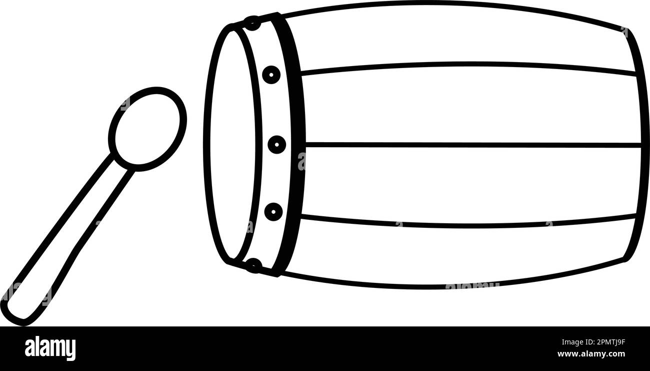 Illustration du vecteur d'icône du tambour de Ramadan. Illustration de Vecteur