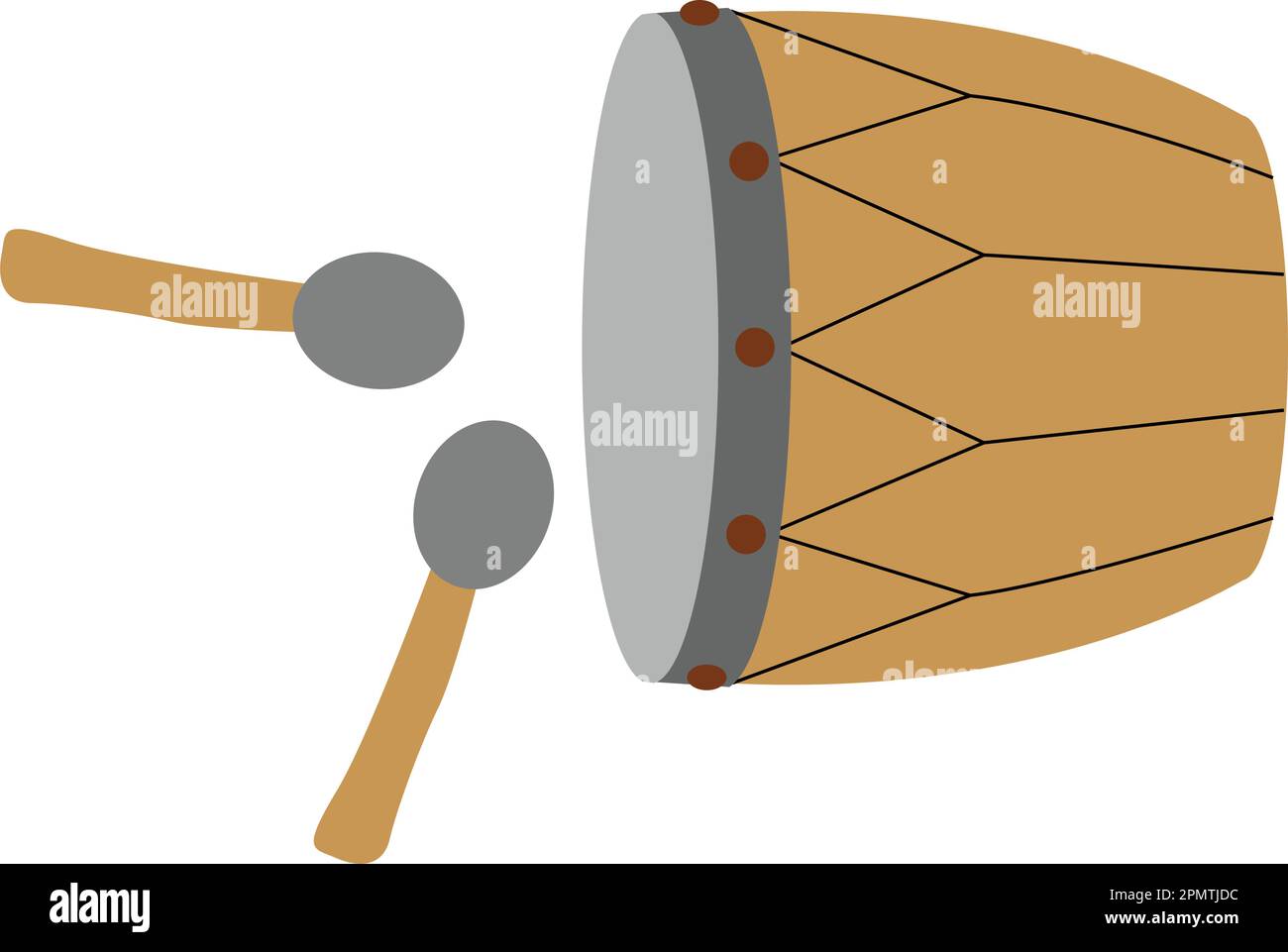 Illustration du vecteur d'icône du tambour de Ramadan. Illustration de Vecteur