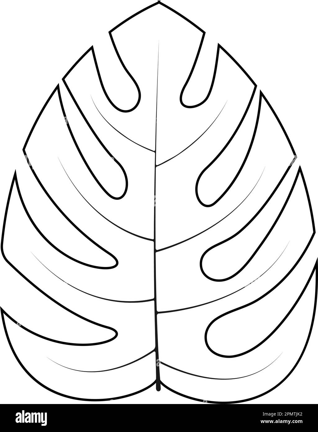 modèle de conception de vecteur d'icône de feuille de monstera Illustration de Vecteur