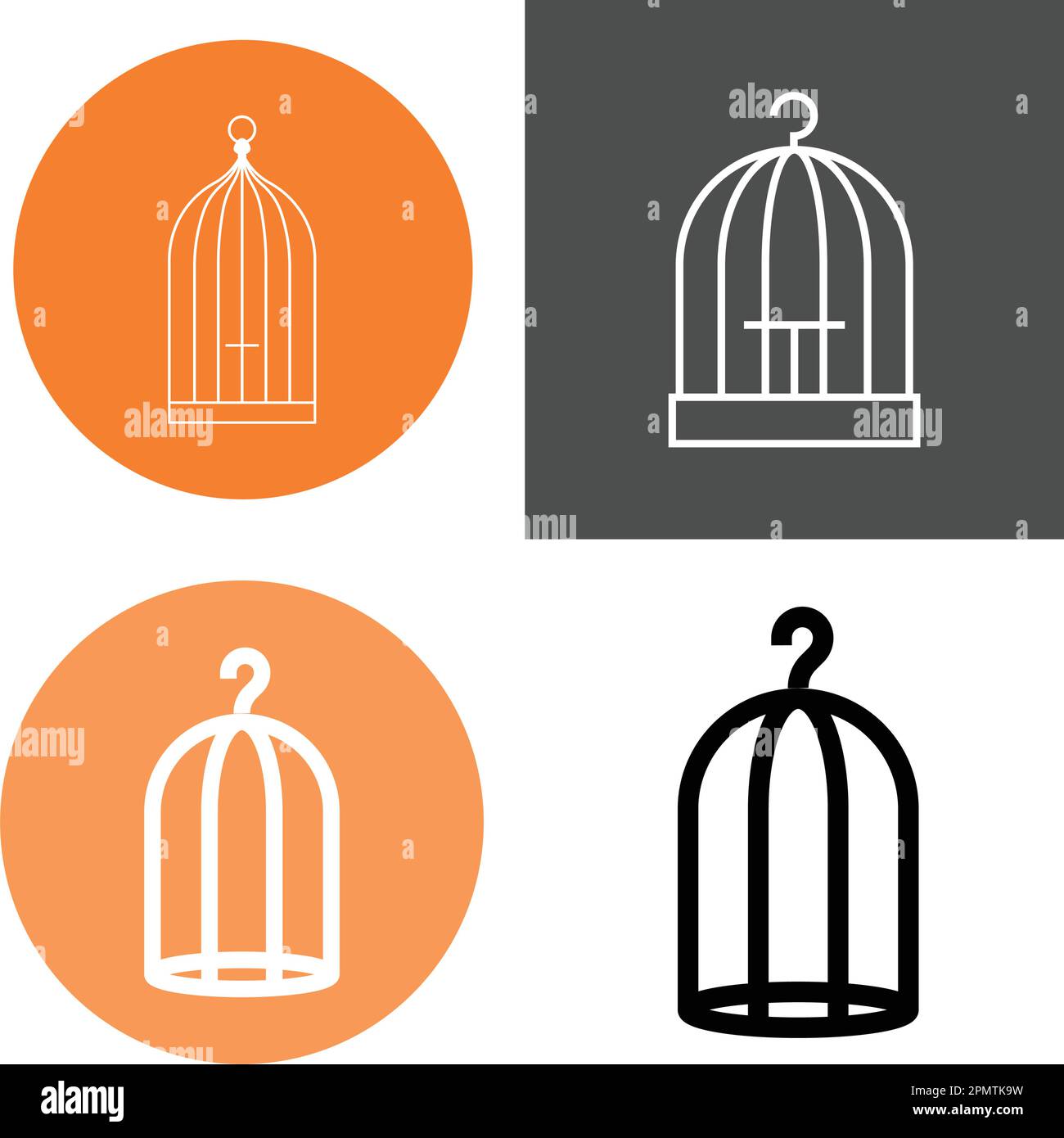 Modèle de conception d'illustration vectorielle d'icône de cage d'oiseau. Illustration de Vecteur