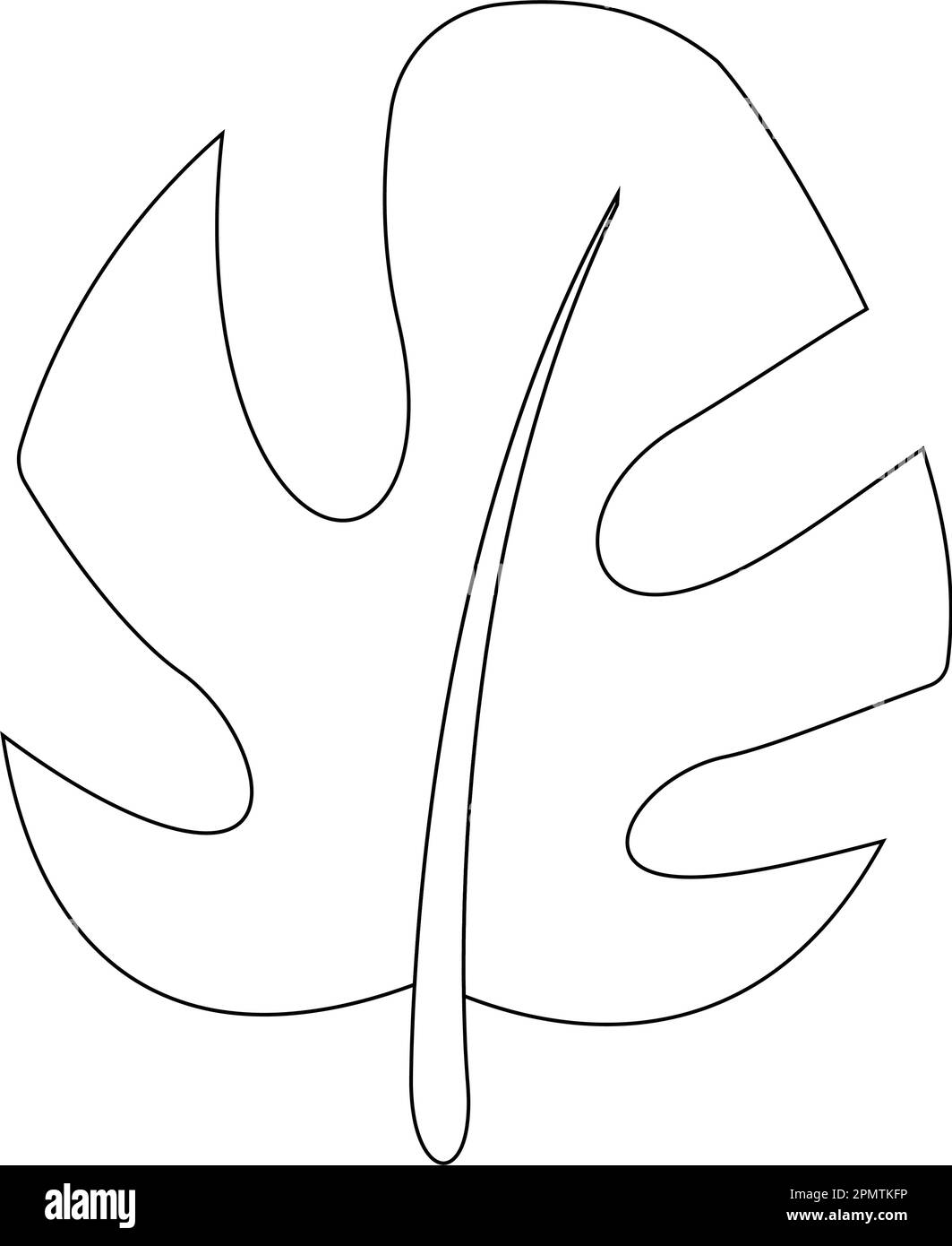 modèle de conception de vecteur d'icône de feuille de monstera Illustration de Vecteur