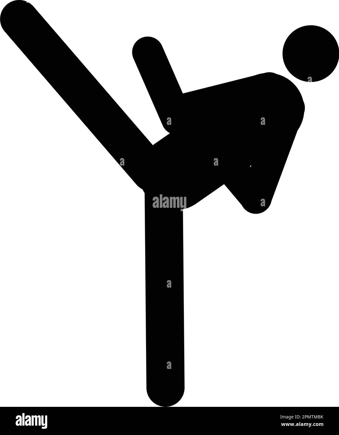 icône de l'homme faisant taekwondo kick dessin vectoriel Illustration de Vecteur