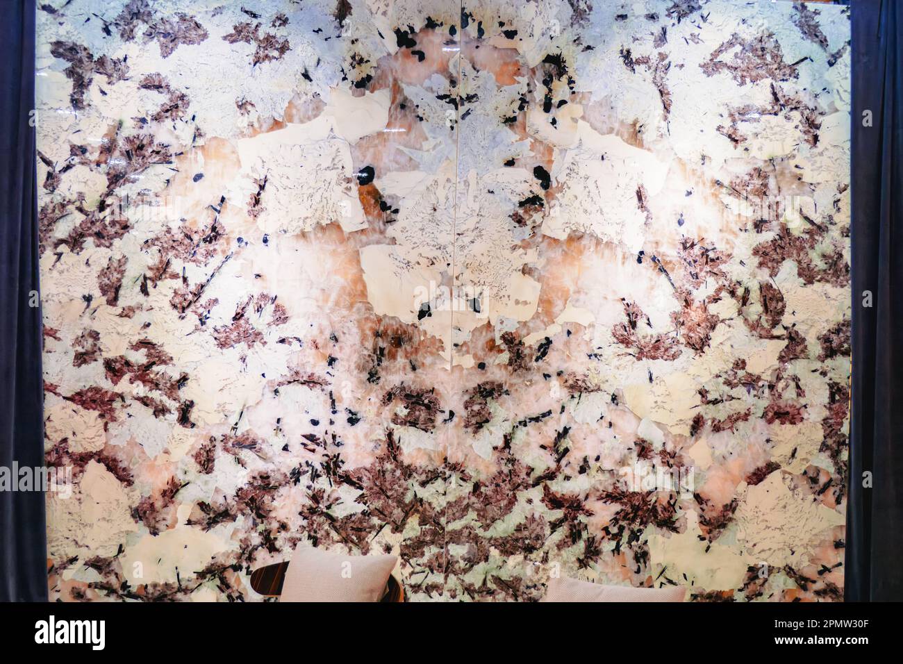 Matériau de finition décoratif sous marbre Banque D'Images