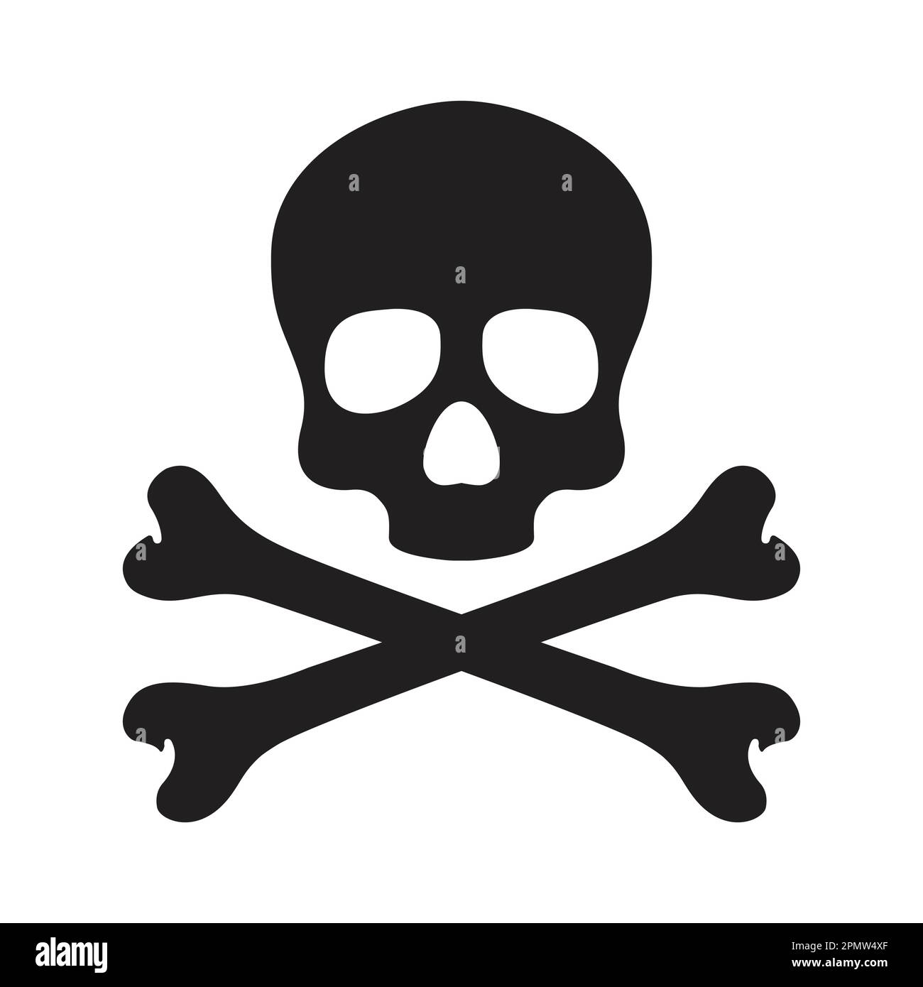 Crâne pirate vecteur icône logo os illustration Halloween Illustration de Vecteur