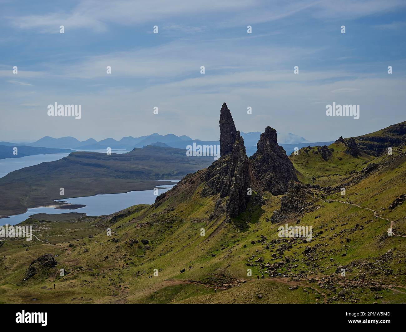 Formation rocheuse emblématique de l'ancien homme de storr sur l'île de skye, dans le nord de l'Écosse. Banque D'Images