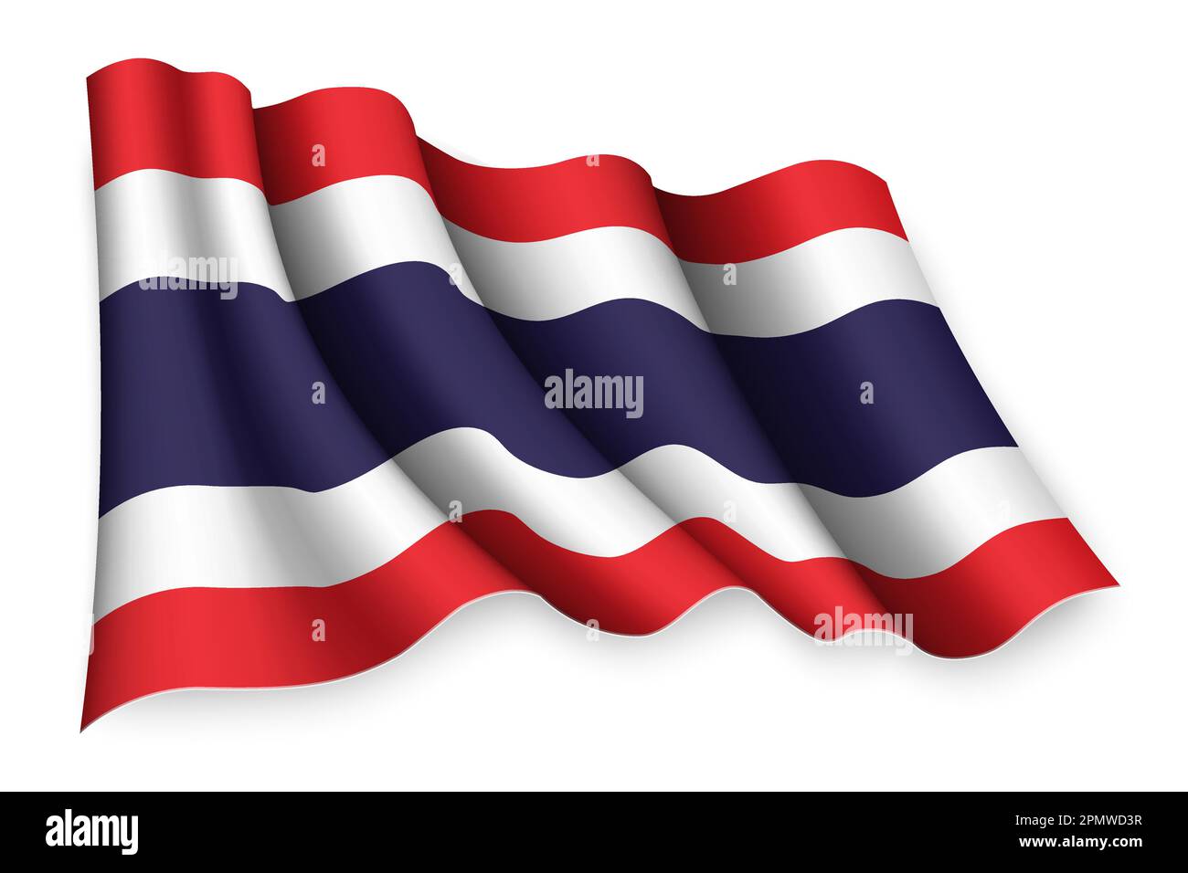 Drapeau de la Thaïlande Illustration de Vecteur
