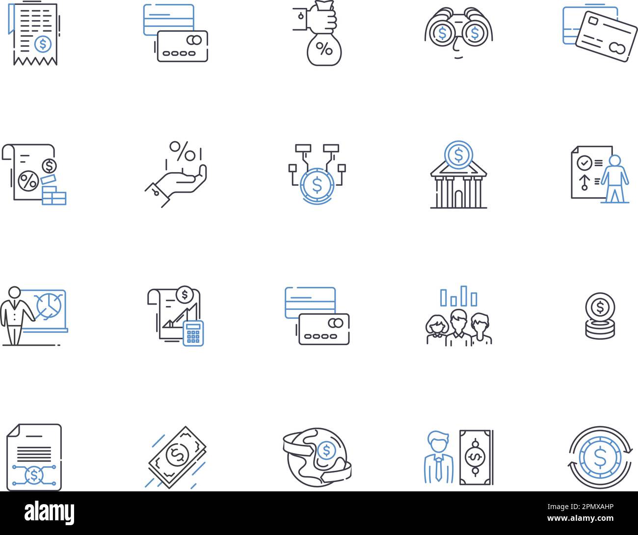 Collection d'icônes de carte de crédit. Carte, crédit, débit, banque, VISA, Jeu de concepts Mastercard, AMEX Vector et illustration. Plastique, paiement Illustration de Vecteur