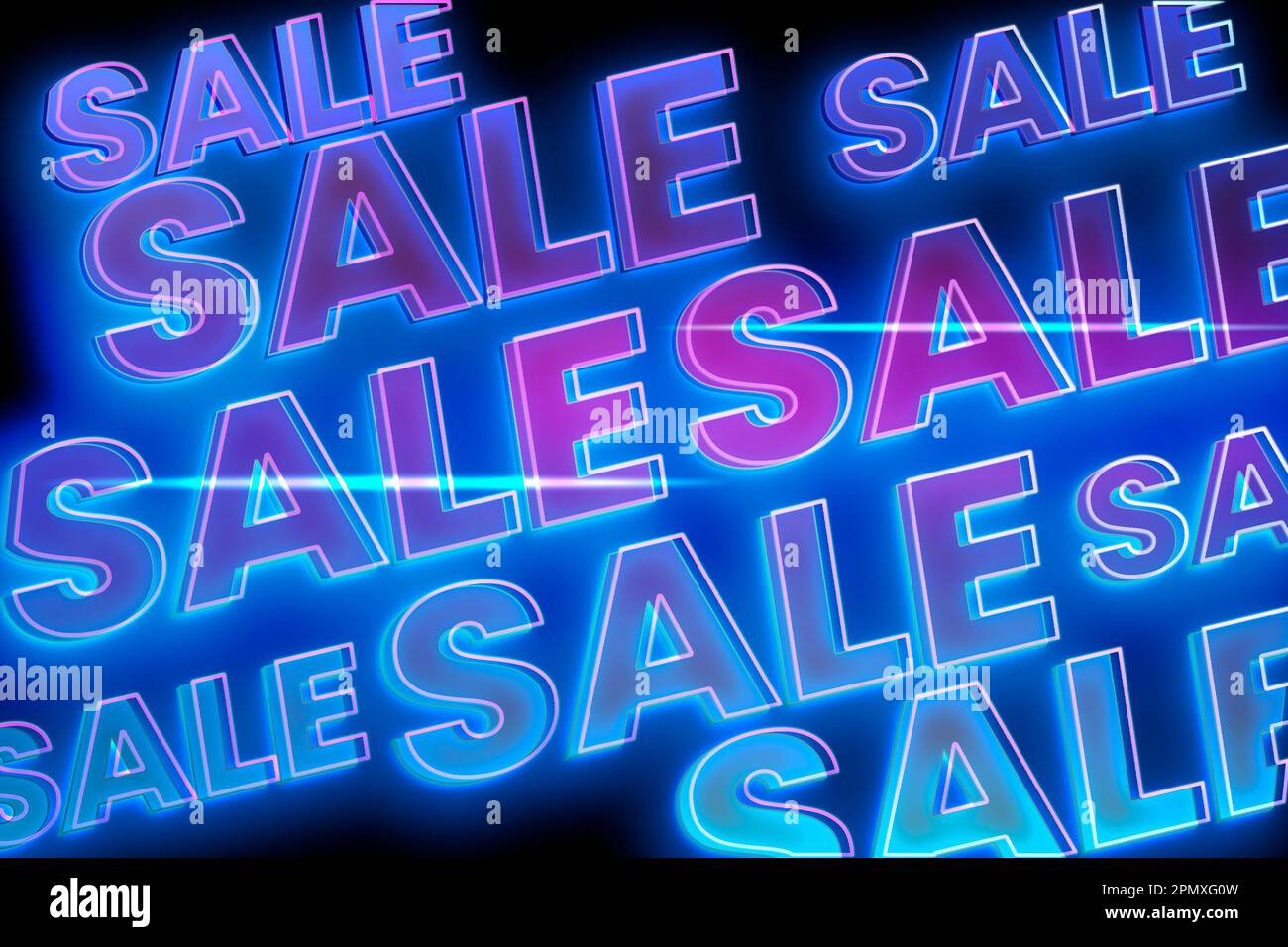Modèle modifiable psd futuriste avec effet de texte phosphorescent Banque D'Images