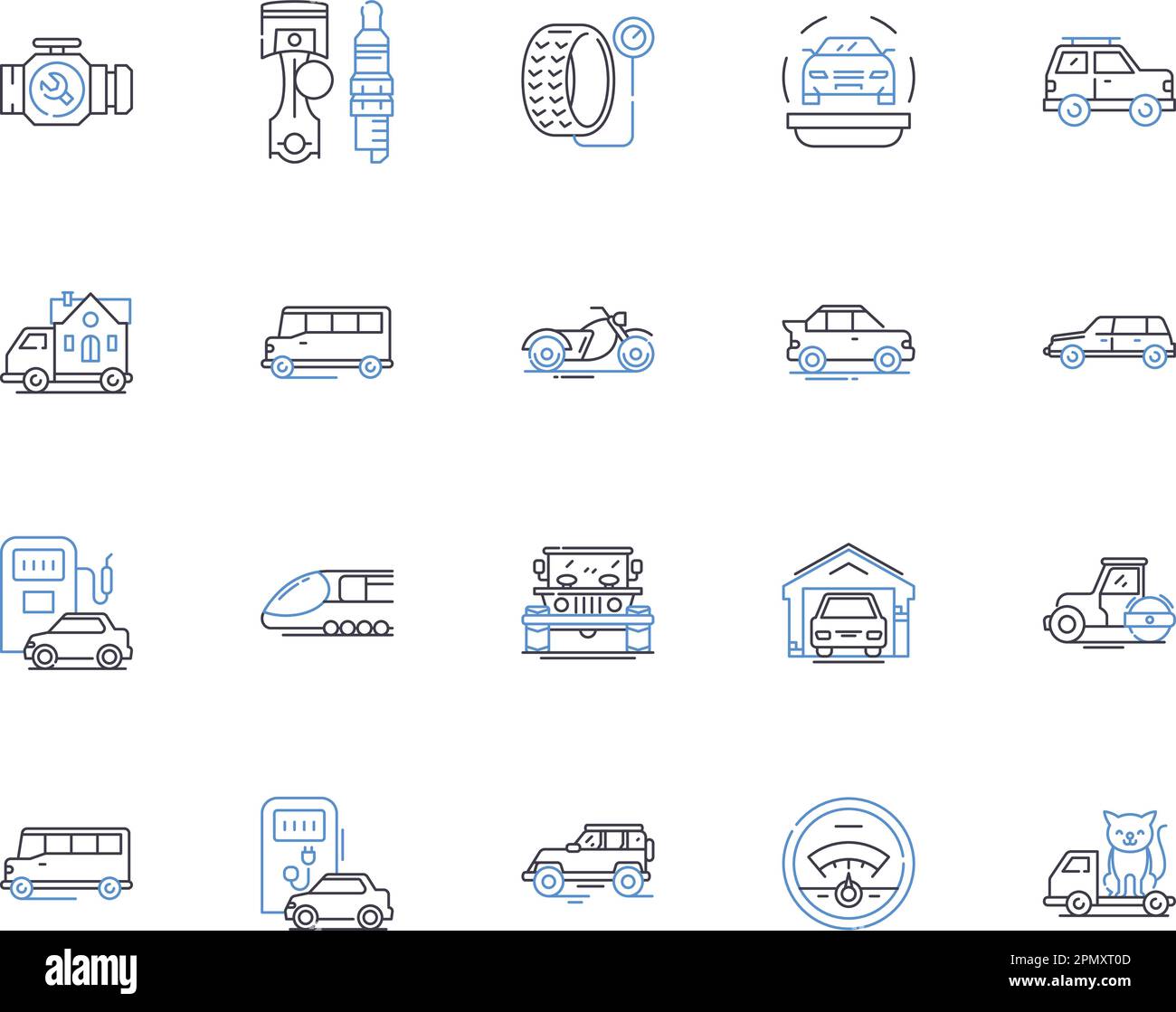 Collection d'icônes de contour logistique et de transport. Logistique, expédition, transport, livraison, fret, Jeu de concepts fret, transport vectoriel et illustration Illustration de Vecteur
