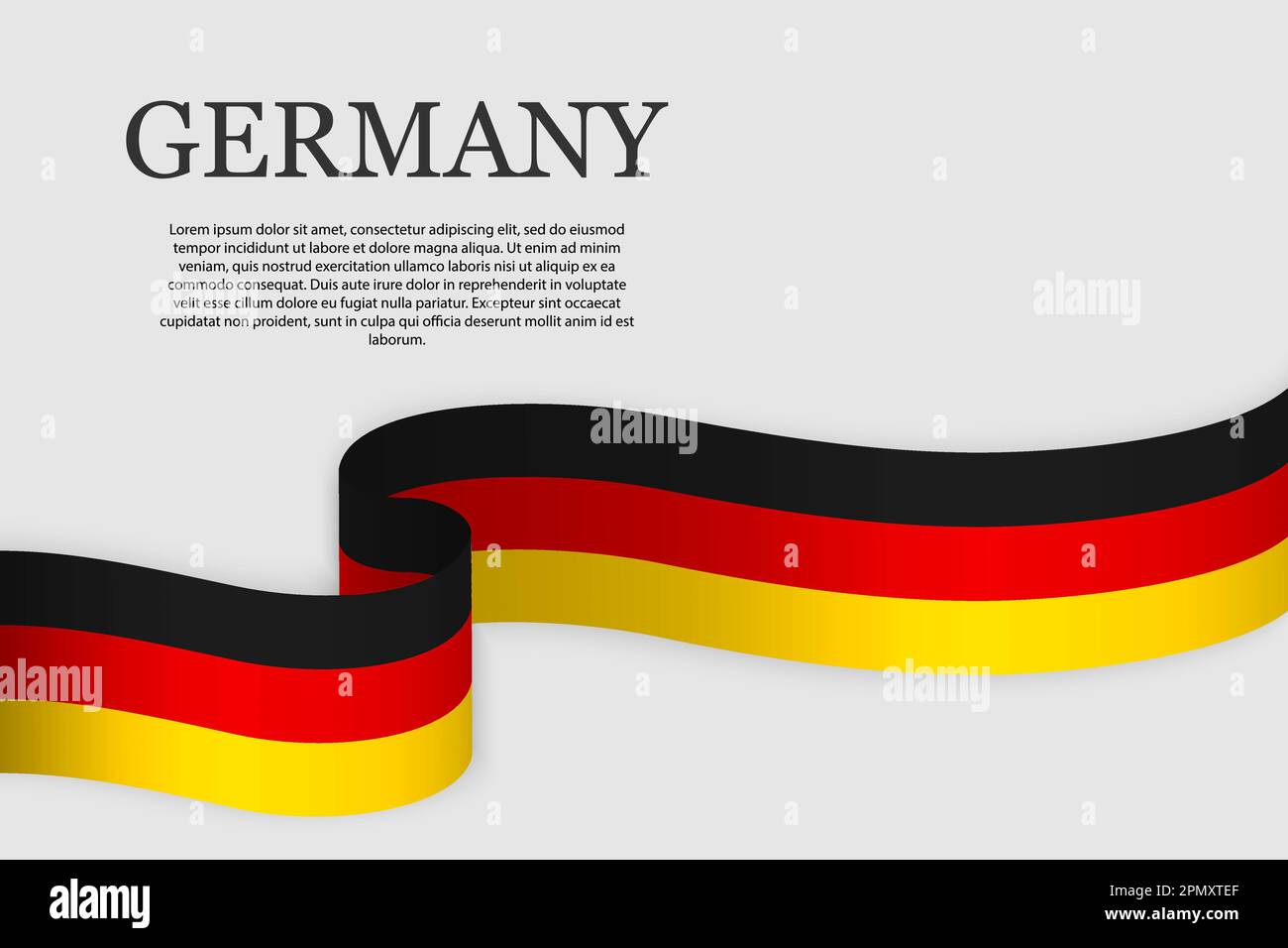 Ruban drapeau de l'Allemagne . Arrière-plan abstrait Illustration de Vecteur