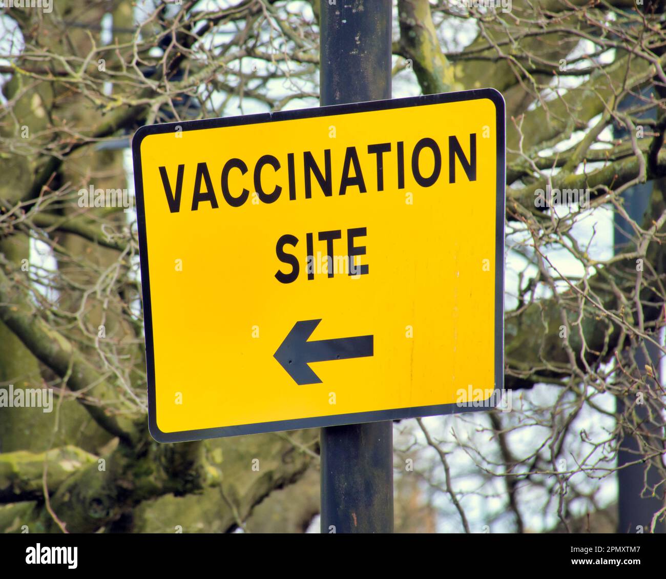 signe du site de vaccination Banque D'Images