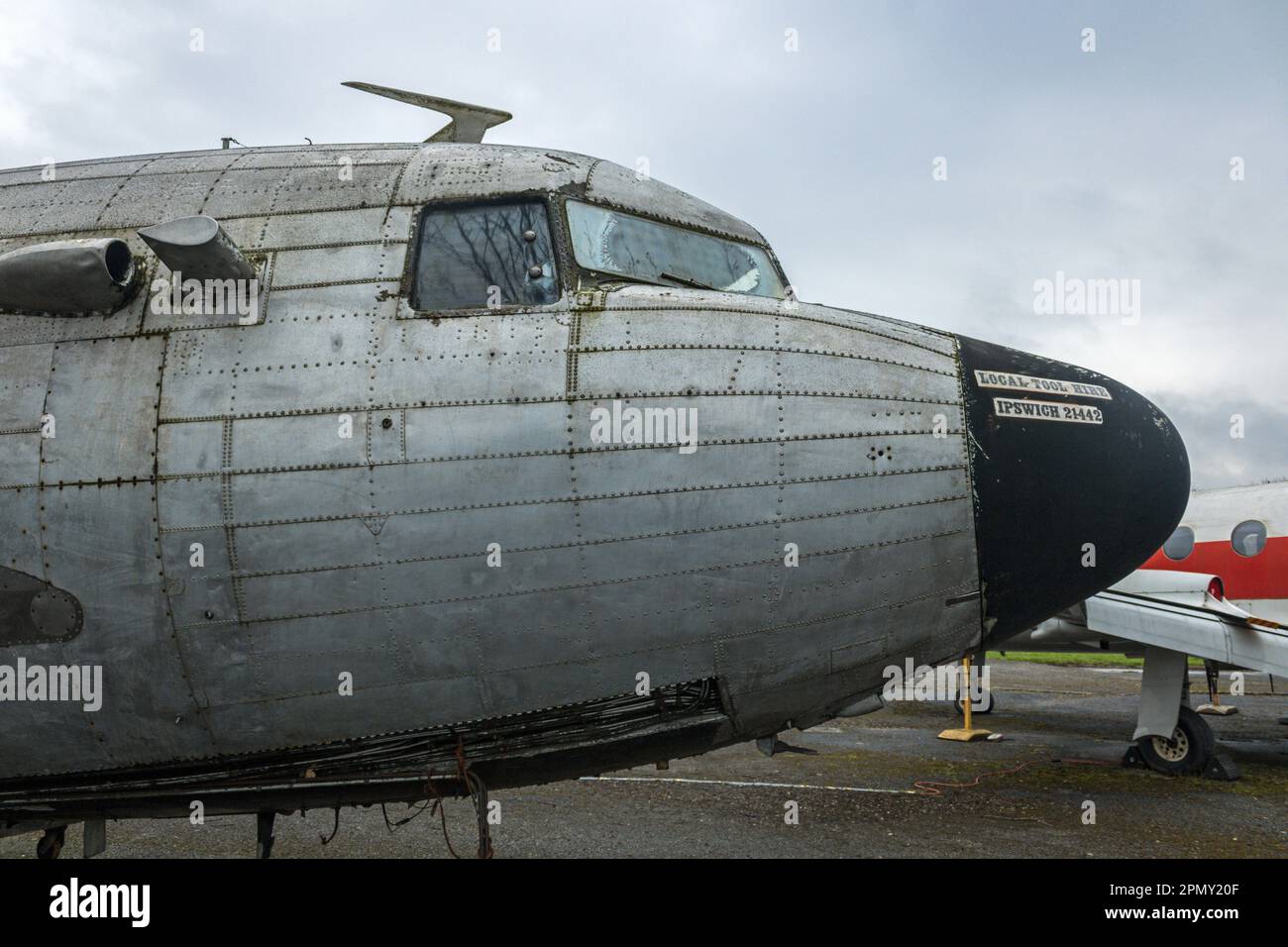 Douglas DC-3 N4565L. South Yorkshire Air Museum, Doncaster. Banque D'Images