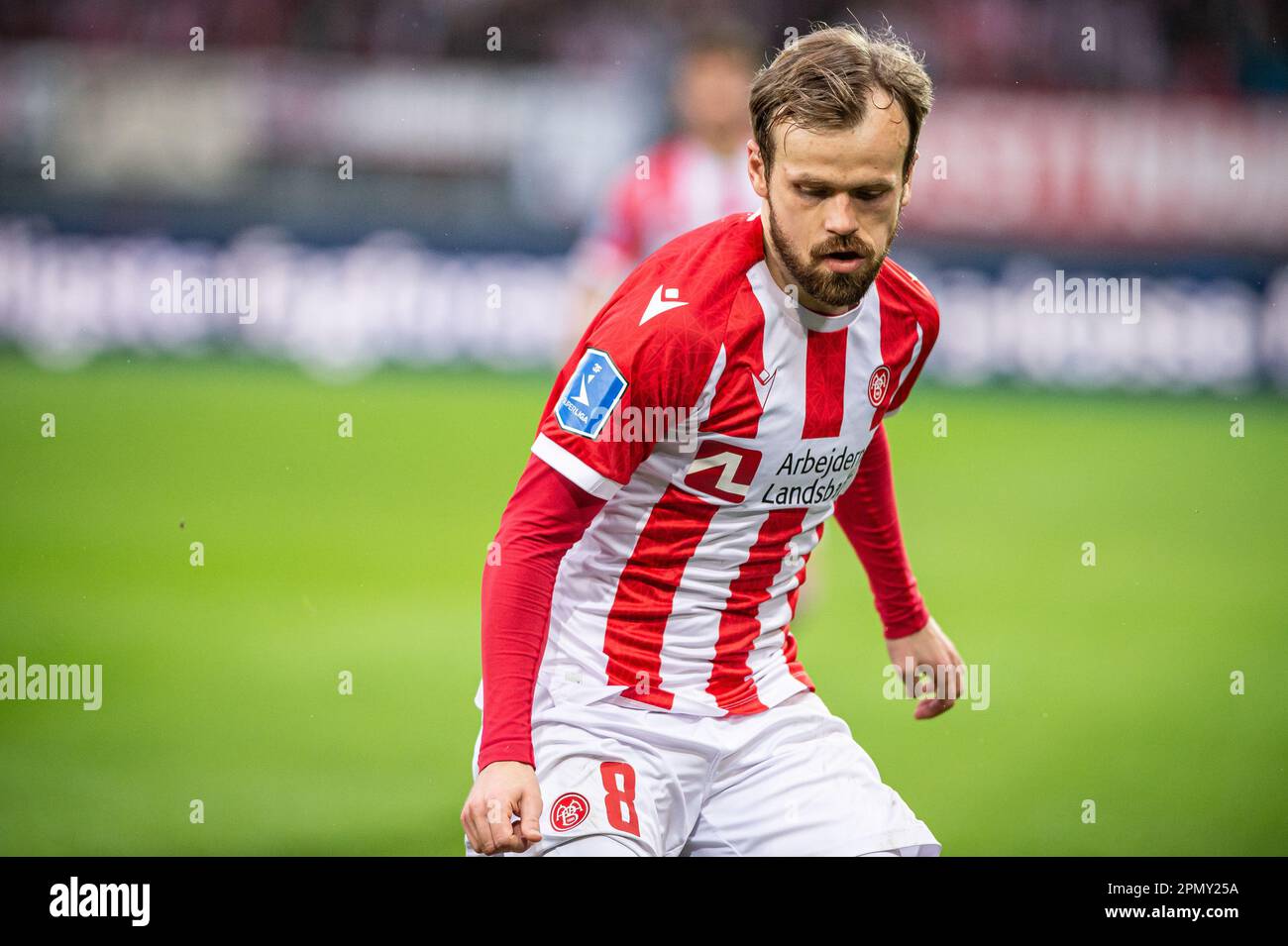 Herning, Danemark. 14th, avril 2023. Iver Fossum (8) d'Aalborg Boldklub ...