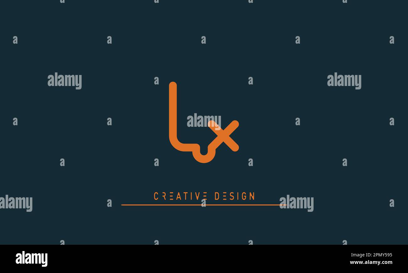 Lettres alphabet moderne Creative logo LX , XL Illustration de Vecteur