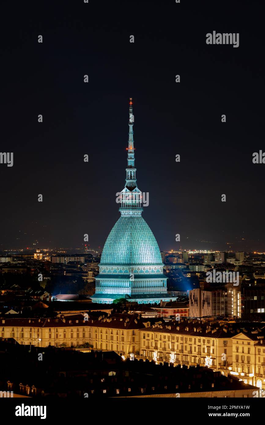 Mole Antonelliana de nuit, Turin, Italie Banque D'Images