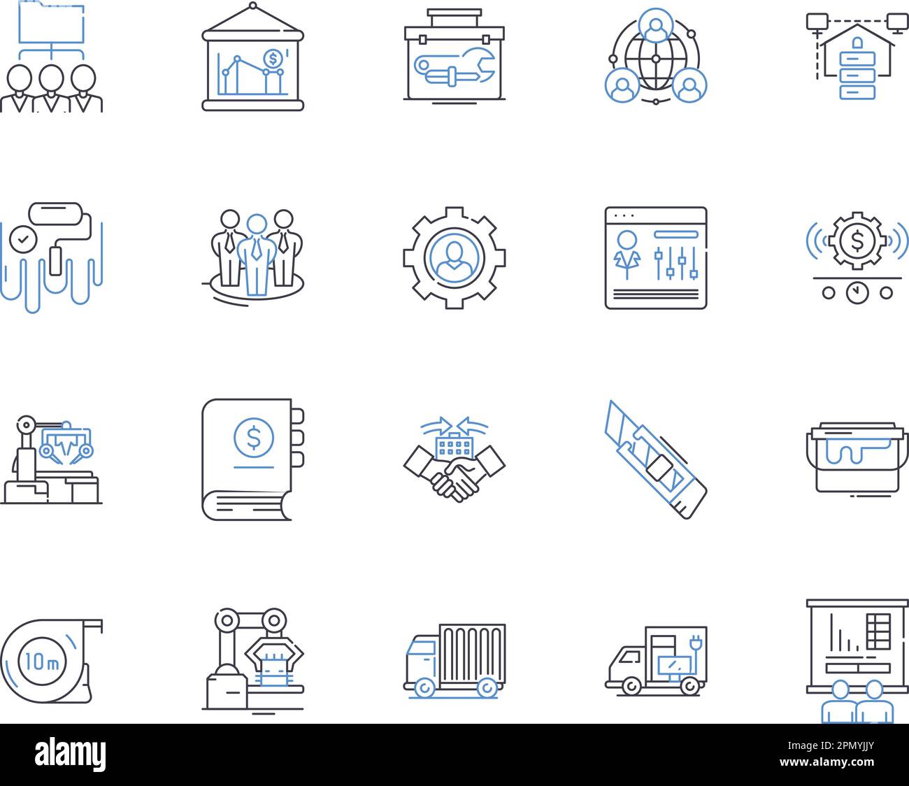 Collection d'icônes de contour d'entreprise industrielle. Usine, entreprise, Industrie, Fabricant, entreprise, Plante, vecteur conglomérat et illustration Illustration de Vecteur