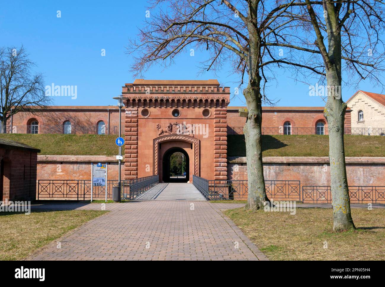 Forteresse de Germersheim, forteresse royale bavaroise, porte de Weissenburg, Germersheim, Rhénanie-Palatinat, Allemagne Banque D'Images