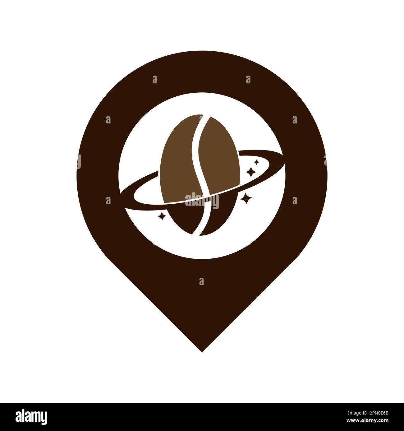 logo planet coffee. Illustration de Vecteur