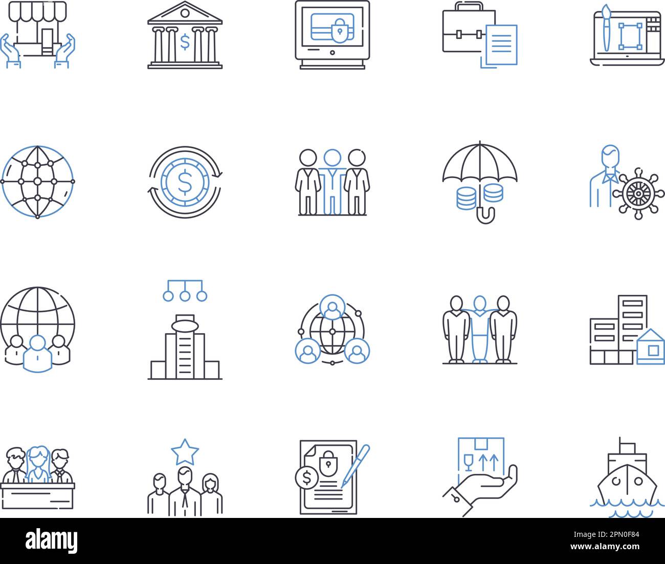 Collection d'icônes de présentation de distribution et d'entreposage. Distribution, entreposage, logistique, inventaire, chaîne d'approvisionnement, Réalisation, vecteur de livraison et Illustration de Vecteur