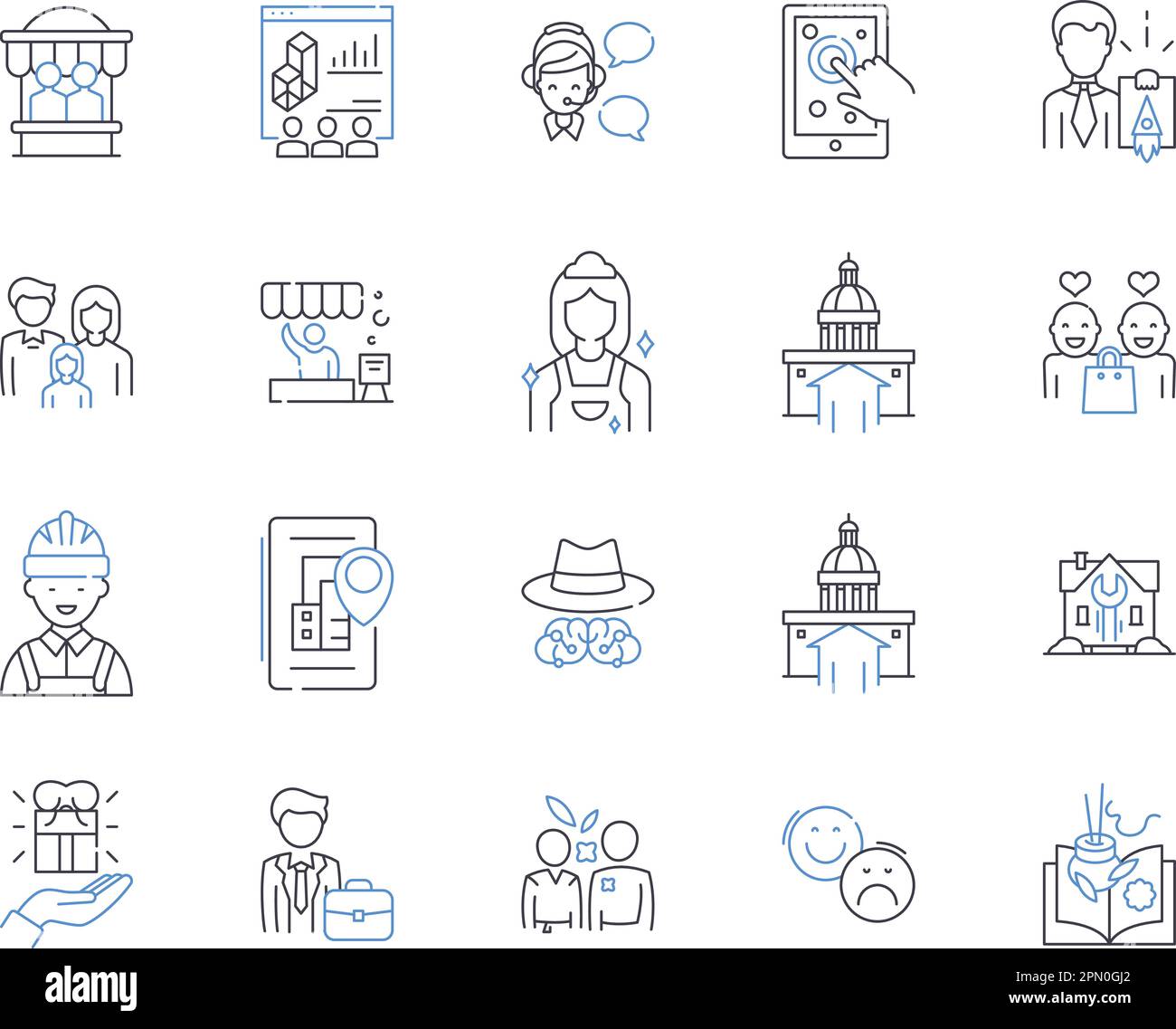 Collection d'icônes représentant la ville et le foyer. Ville, ménage, urbain, habitation, ville, Maison, vecteur de résidence et ensemble de concepts d'illustration. Code Illustration de Vecteur