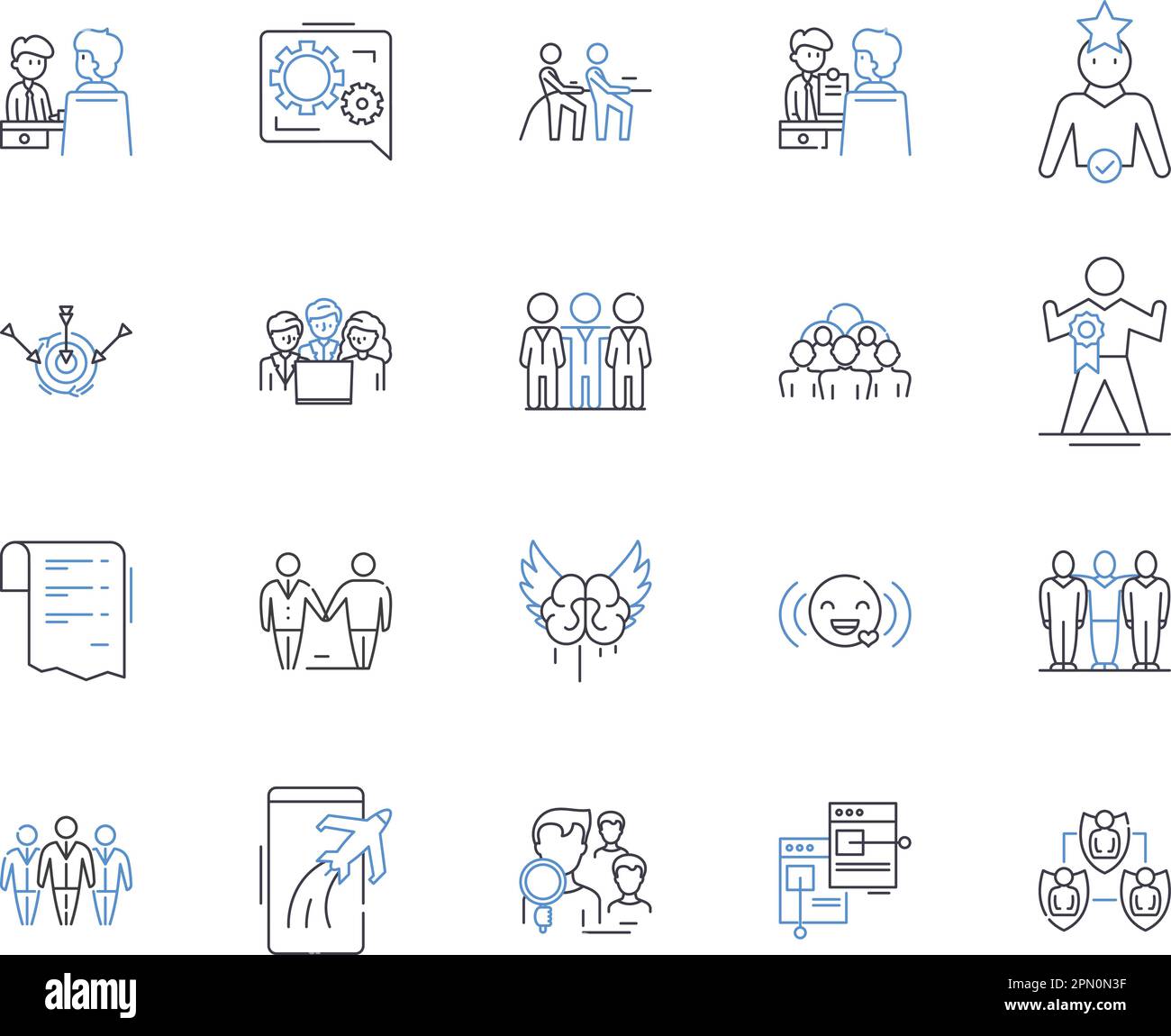 Collection Corporate teambuilding outline icons. Entreprise, Teambuilding, retraite, exercice, Bâtiment, Loisirs, vecteur d'activité et illustration Illustration de Vecteur