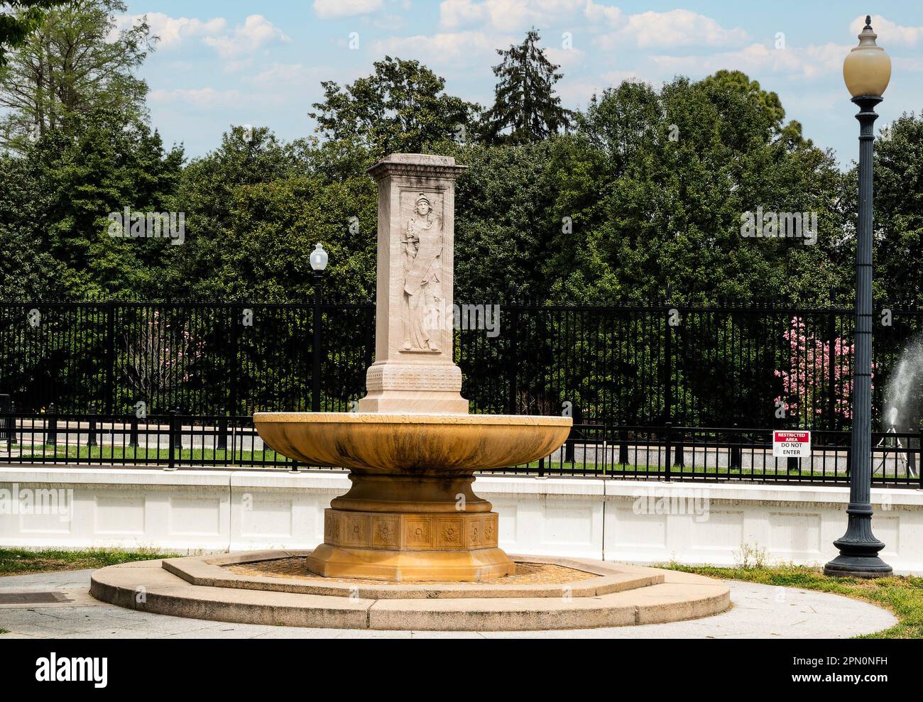 La fontaine commémorative Butts-Millet Banque D'Images