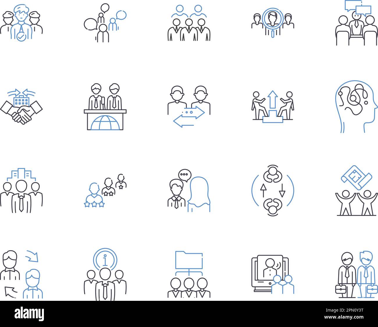 collection d'icônes pour les contours des droits civils. civil, droits, activisme, égalité, justice, jeu de concepts de discrimination, de vecteur d'intégration et d'illustration Illustration de Vecteur