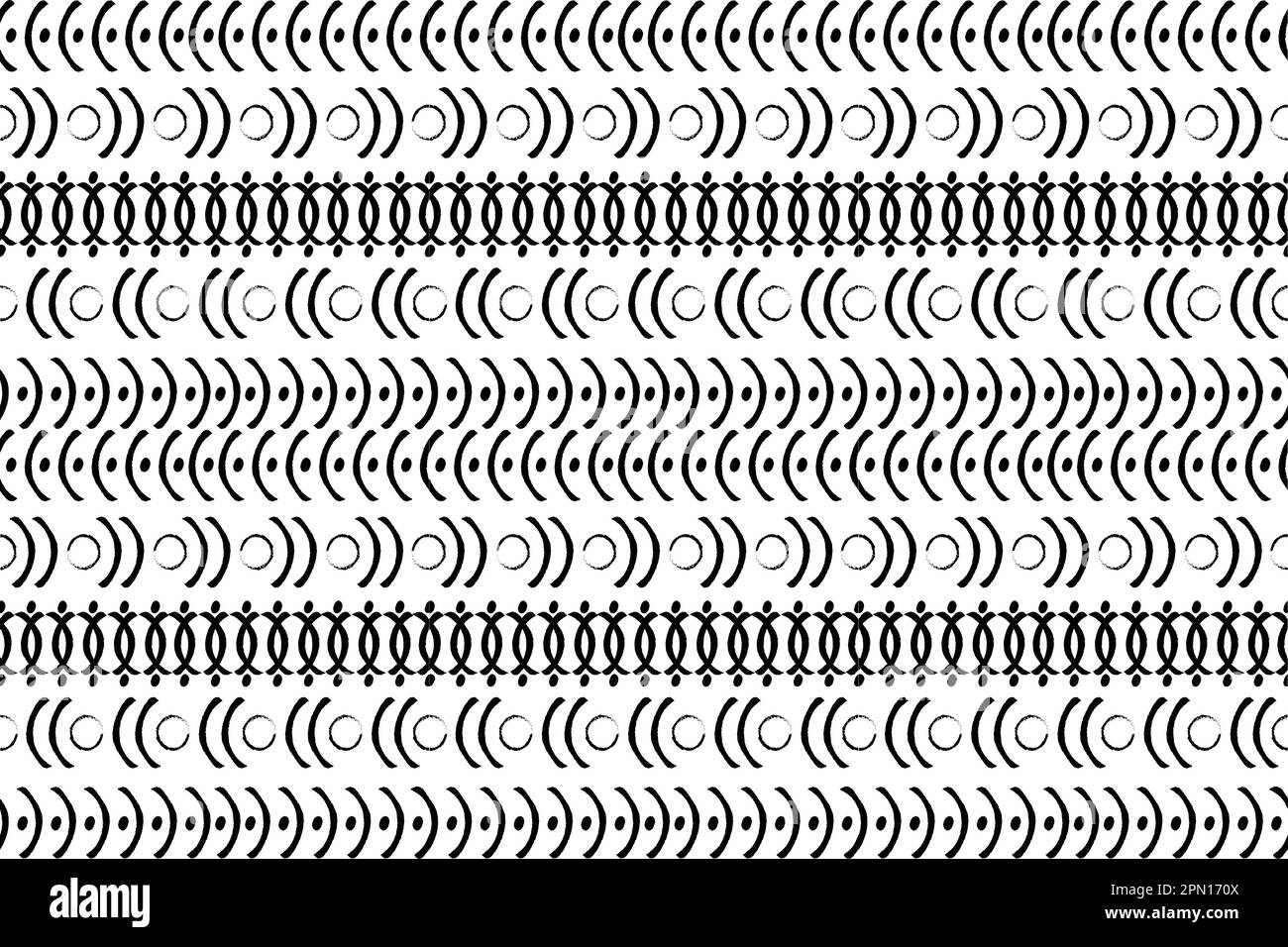 Modèle ethnique traditionnel africain. Superbe Kitenge, chitenge, style ciré hollandais sans couture. design de mode monochrome. Motif abstrait géométrique. Illustration vectorielle Illustration de Vecteur