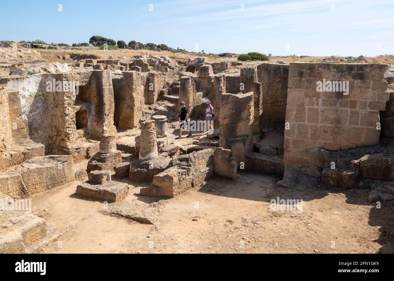 Le Tombeau des rois, site archéologique de Kato Paphos, Paphos, Chypre. Banque D'Images