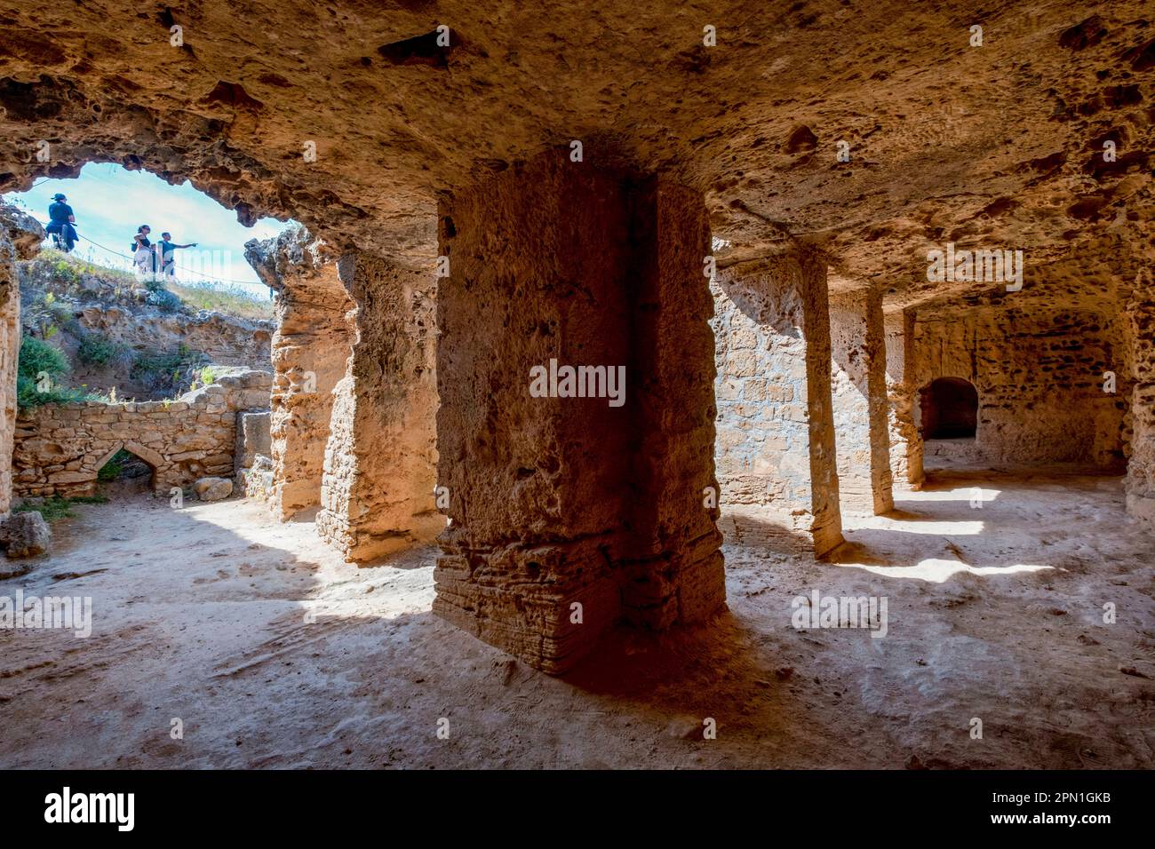 Le Tombeau des rois, site archéologique de Kato Paphos, Paphos, Chypre. Banque D'Images