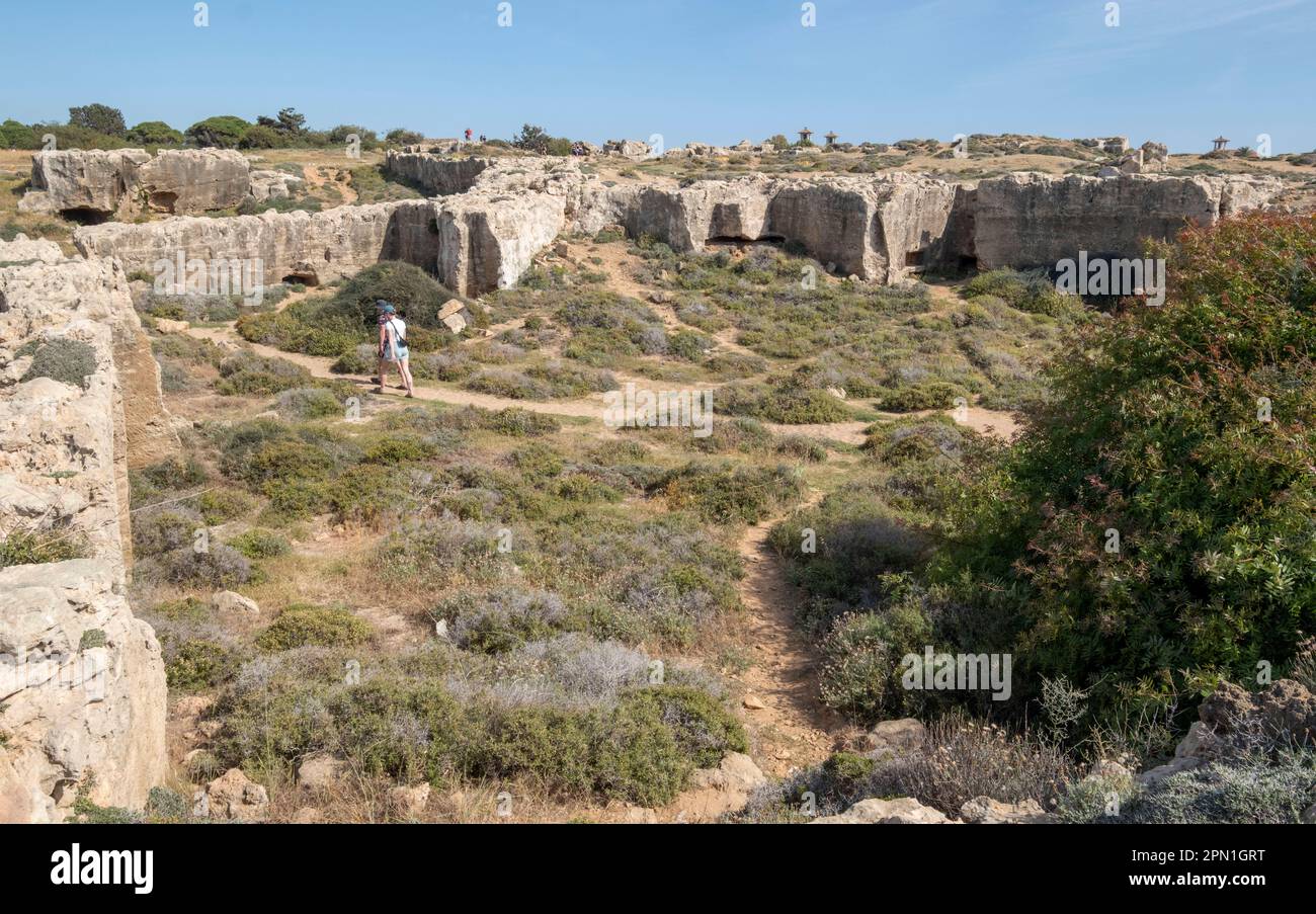 Le Tombeau des rois, site archéologique de Kato Paphos, Paphos, Chypre. Banque D'Images