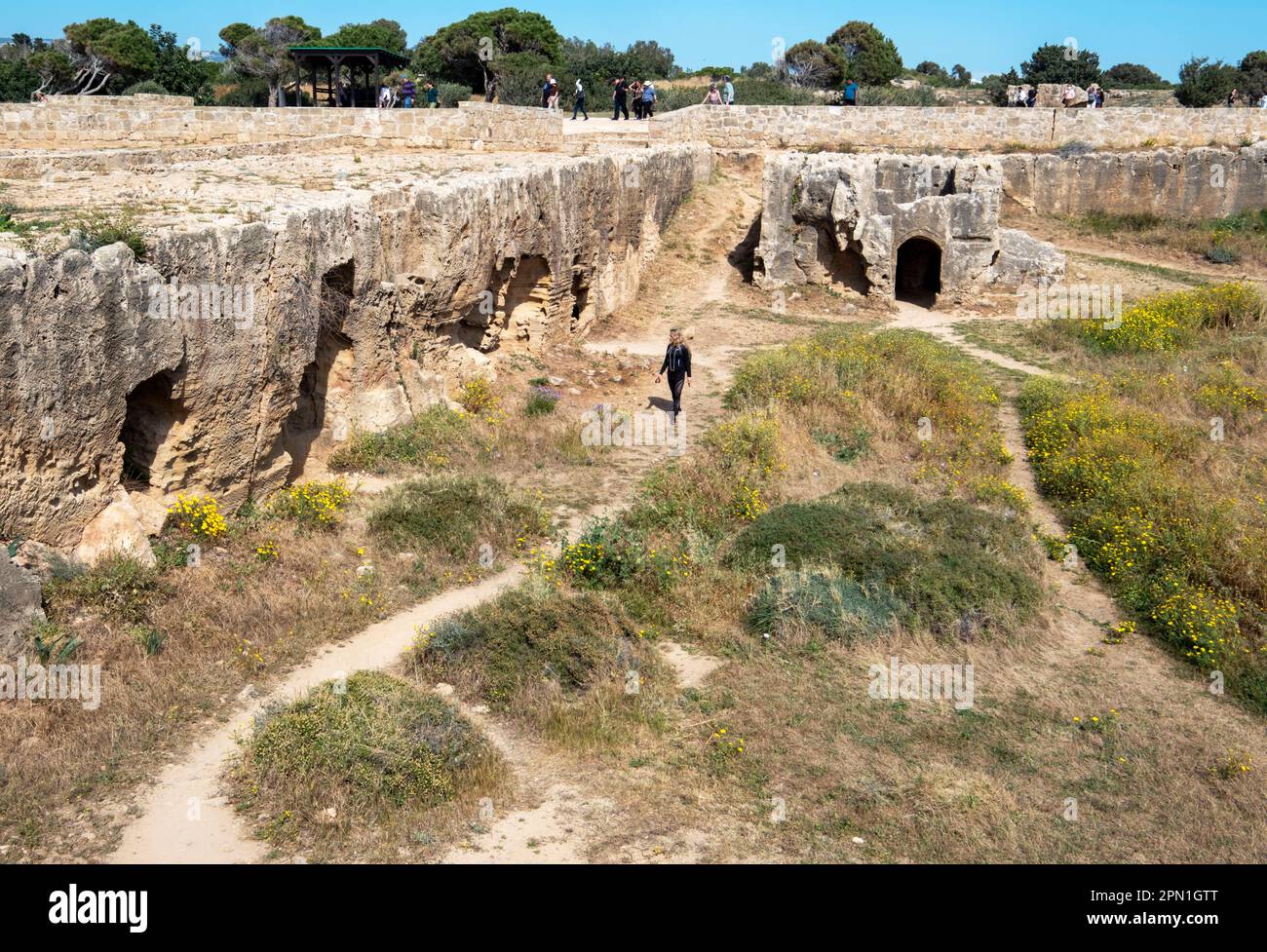 Le Tombeau des rois, site archéologique de Kato Paphos, Paphos, Chypre. Banque D'Images